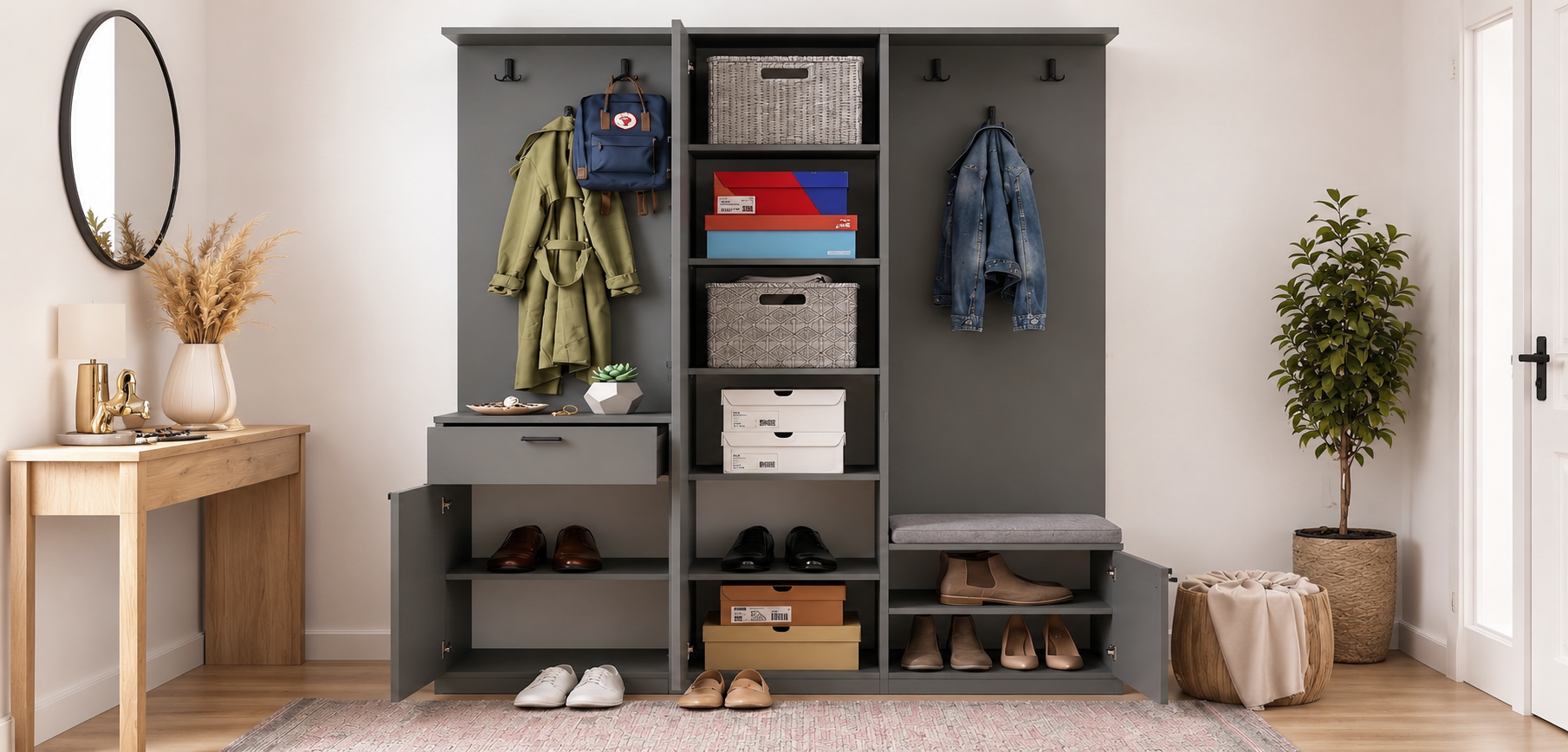 Modern Vestiyer Modelleri ile Şık ve Düzenli Giriş Alanları