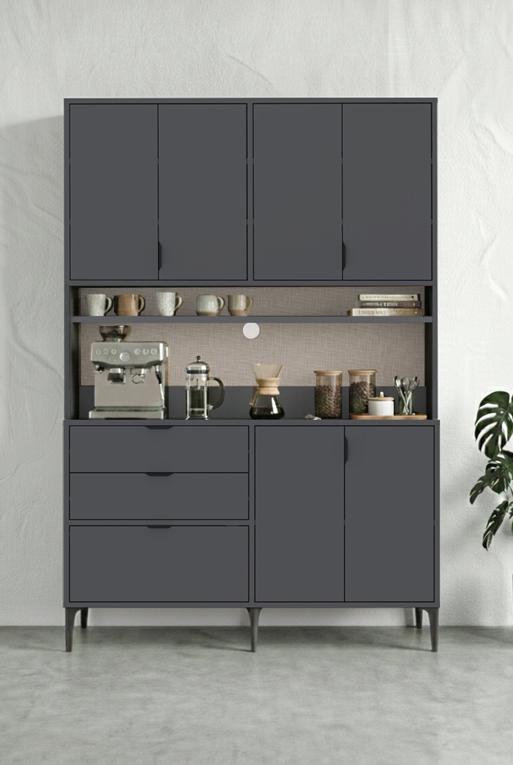 Harmony Maxi 7 Kapaklı 2 Çekmeceli Kahve Köşesi, Mutfak Stüdyosu - detay görsel | Sarmobi