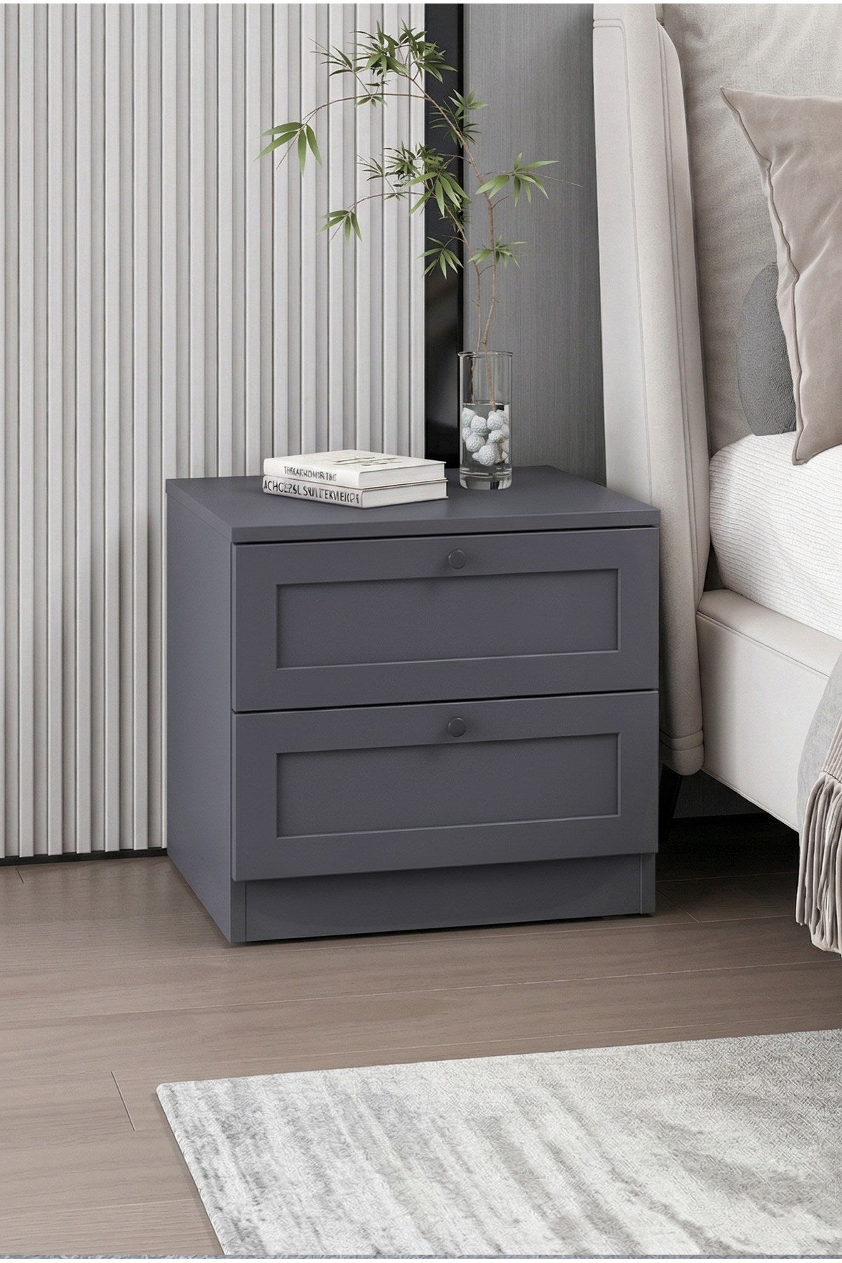 Terra 2 Çekmeceli Komodin 51x50x42 cm – Modern Tasarım | Sarmobi