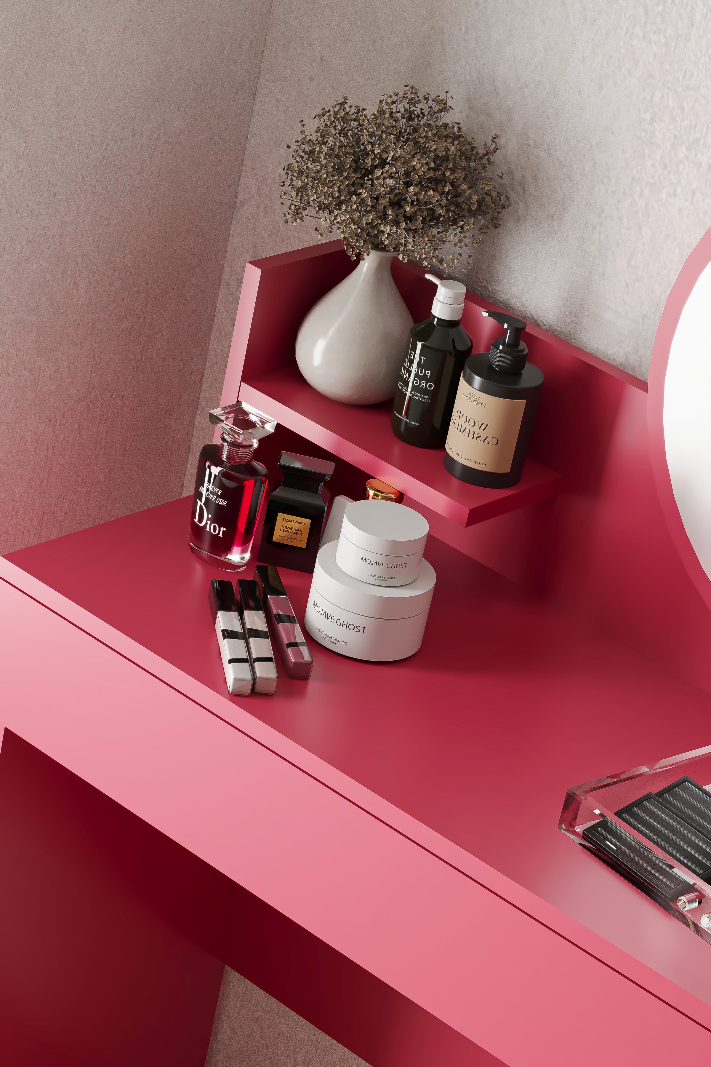 Harmony Tek Çekmeceli Makyaj Masası (Yuvarlak Aynalı) - görsel 3 | Sarmobi