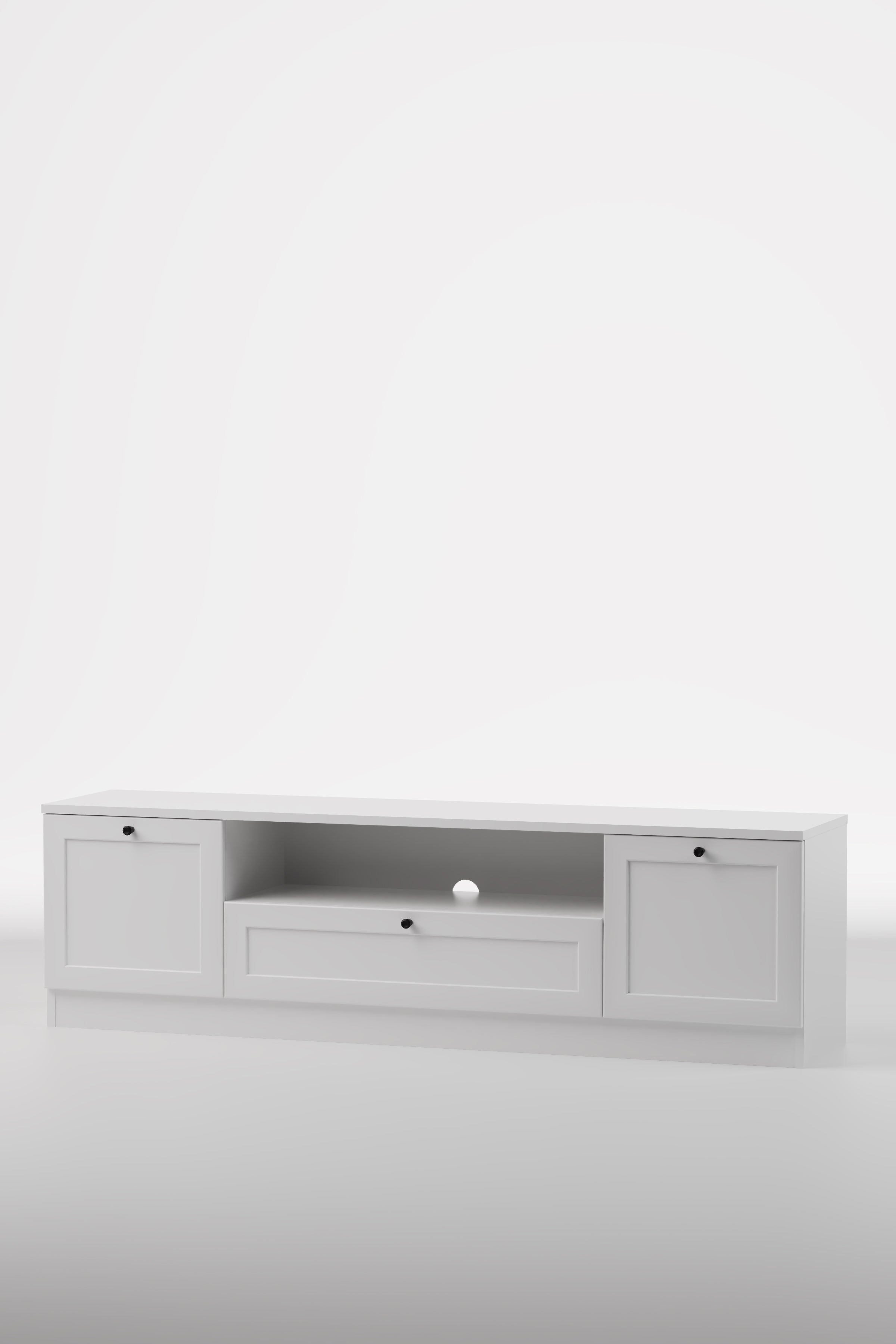 Terra Tv Ünitesi 160x46x35 cm Beyaz - Modern Tasarım - görsel 3 | Sarmobi