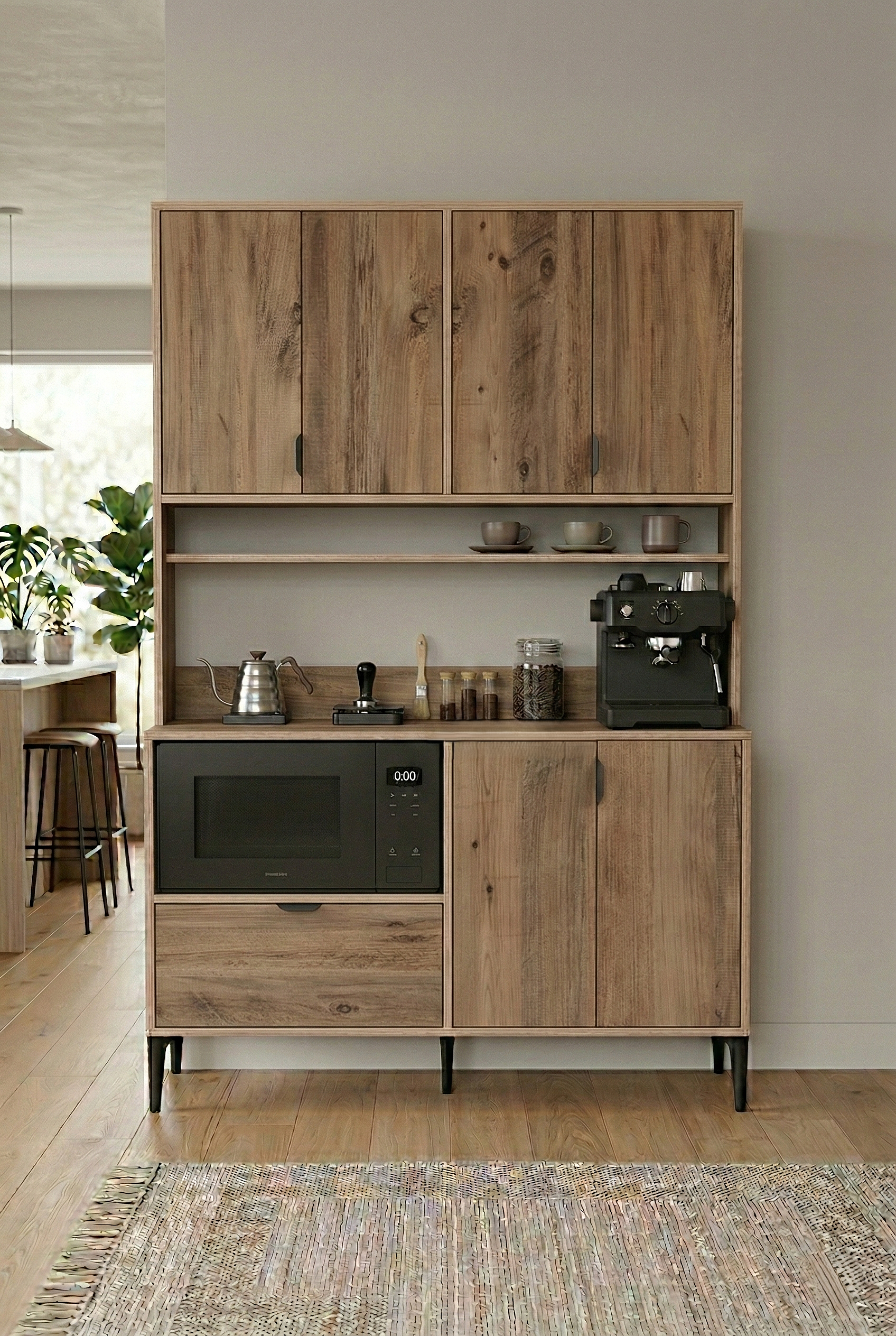 Arden 7 Kapaklı Kahve Köşesi - Çok Amaçlı Dolap | Sarmobi