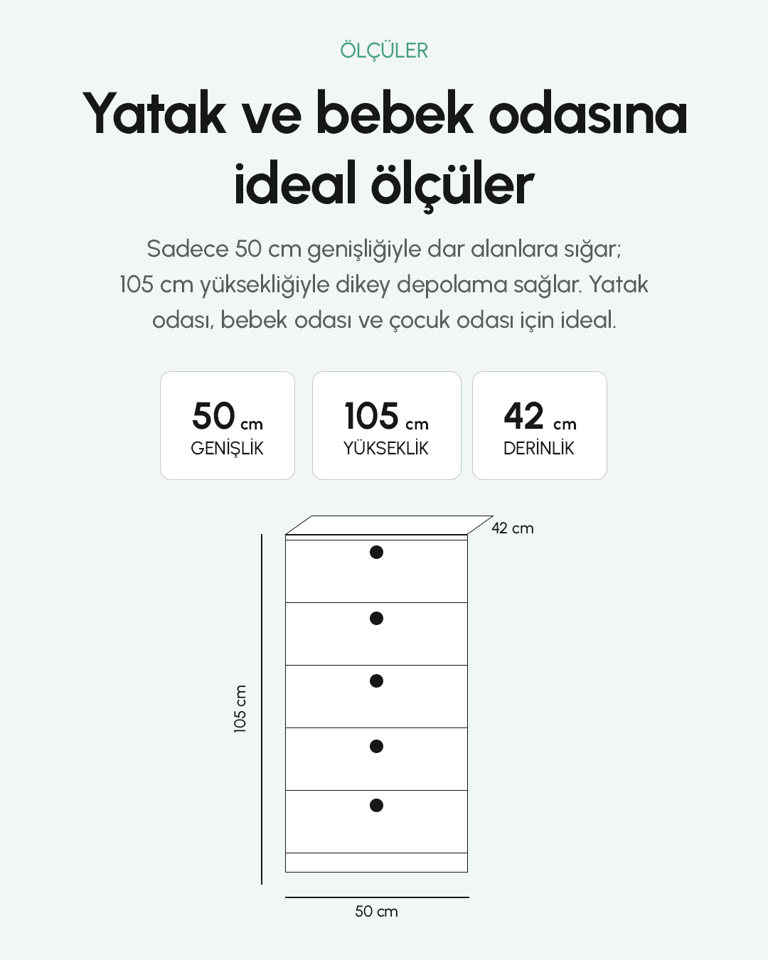 Yatak ve bebek odasına uygun ölçüler