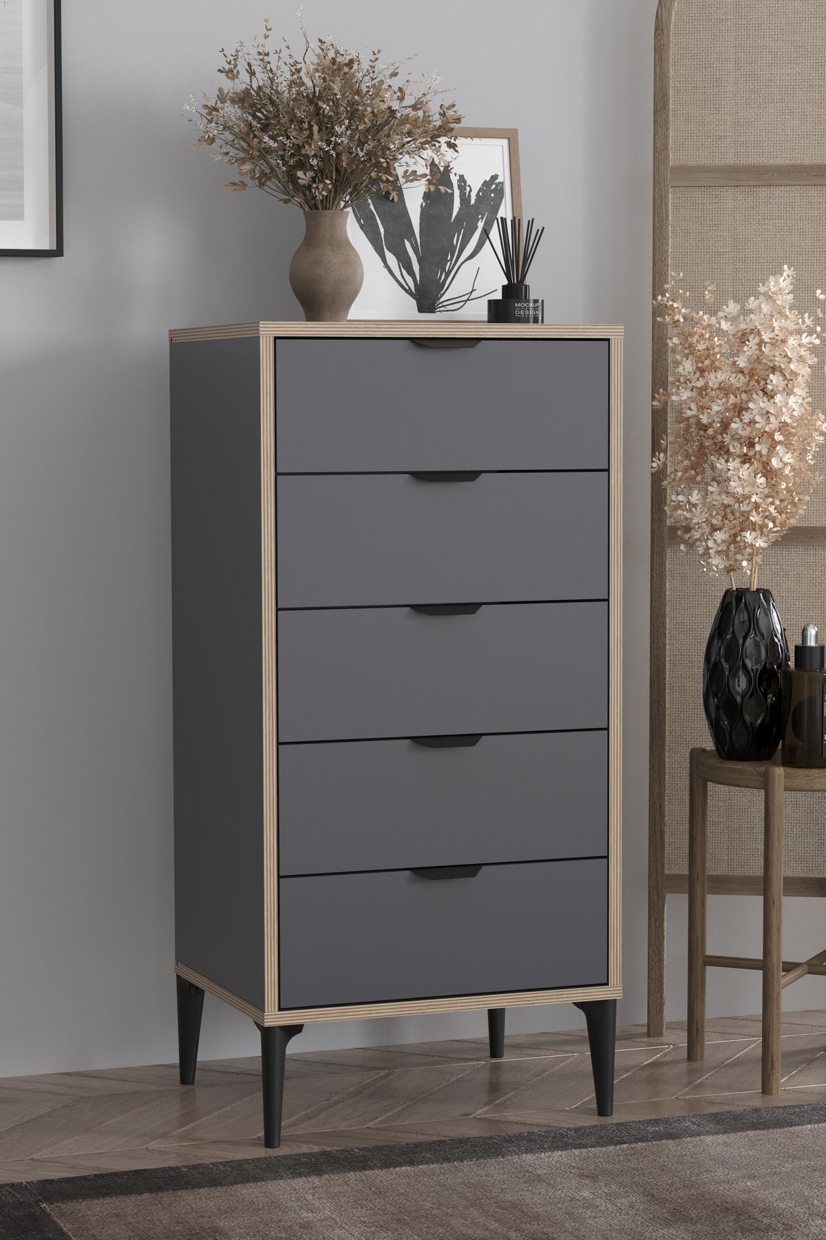 Arden 5 Çekmeceli Şifonyer/Çamaşırlık Y:105 G:50 D:40