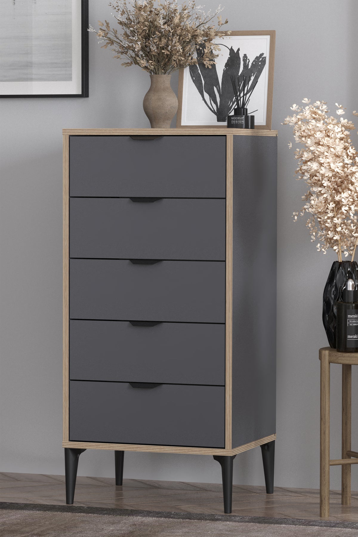 Arden 5 Çekmeceli Şifonyer/Çamaşırlık Y:105 G:50 D:40