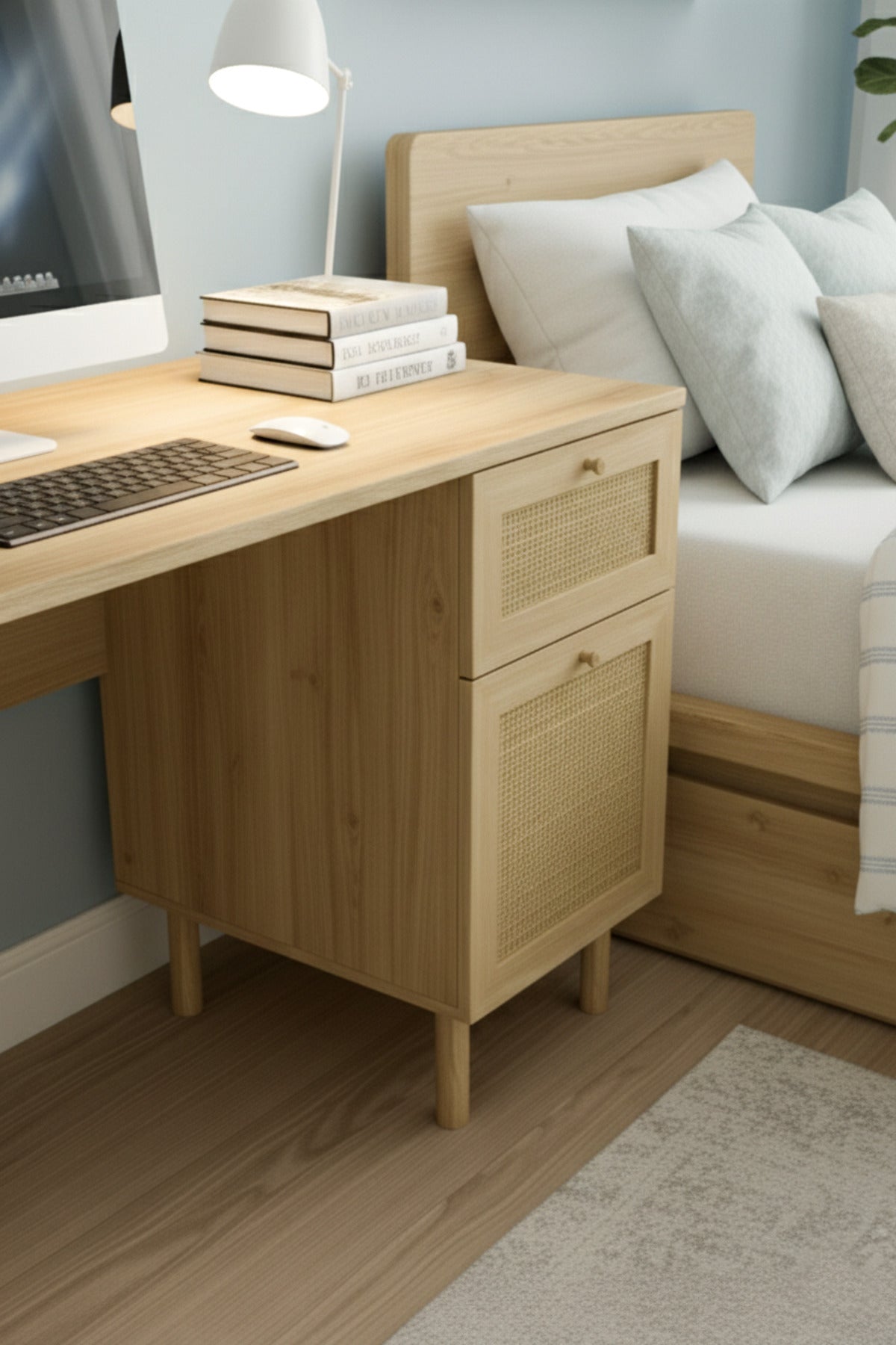Baru Çekmeceli Çalışma Masası 120x75x60 cm Cadiz Meşe – İskandinav Tasarım