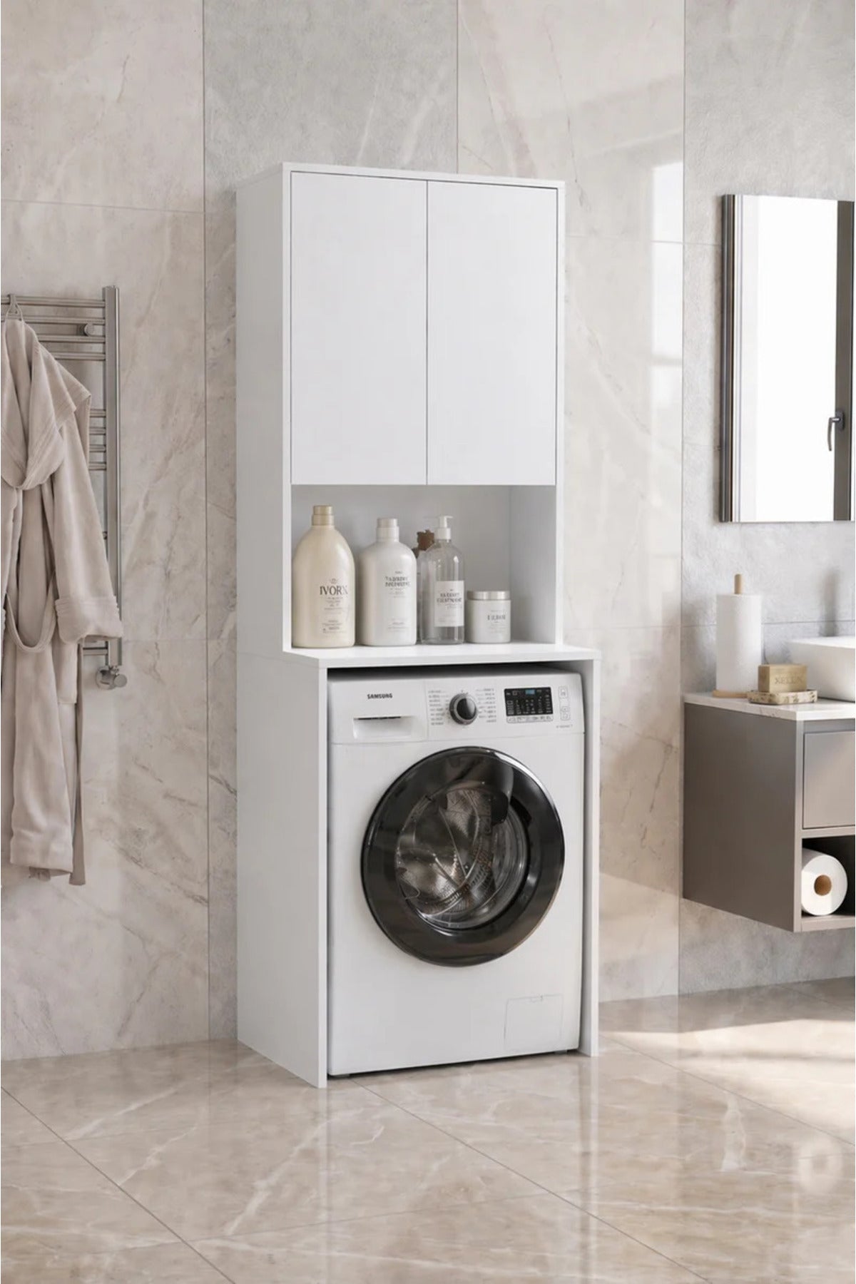 Harmony Çamaşır ve Kurutma Makinesi Dolabı Tek Çekmeceli Y:190 G:67 D:60