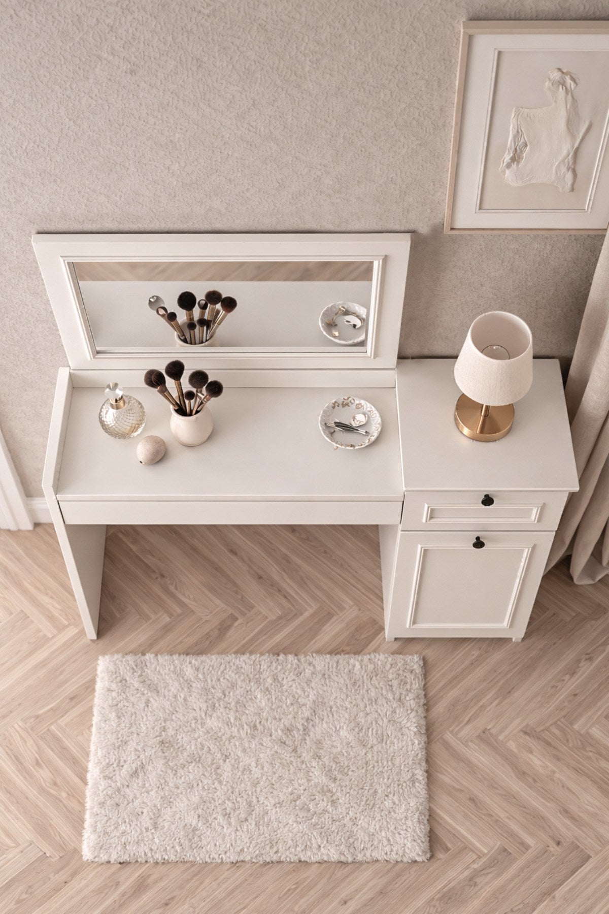 Mira Makyaj Masası 120x145x41 cm Aytaşı - Country Tasarım