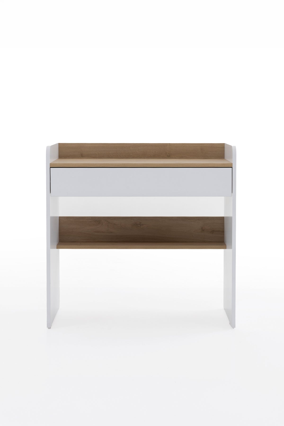 Harmony Tek Çekmeceli Çalışma Masası 94x90x50 cm Beyaz/Meşe – Modern Tasarım