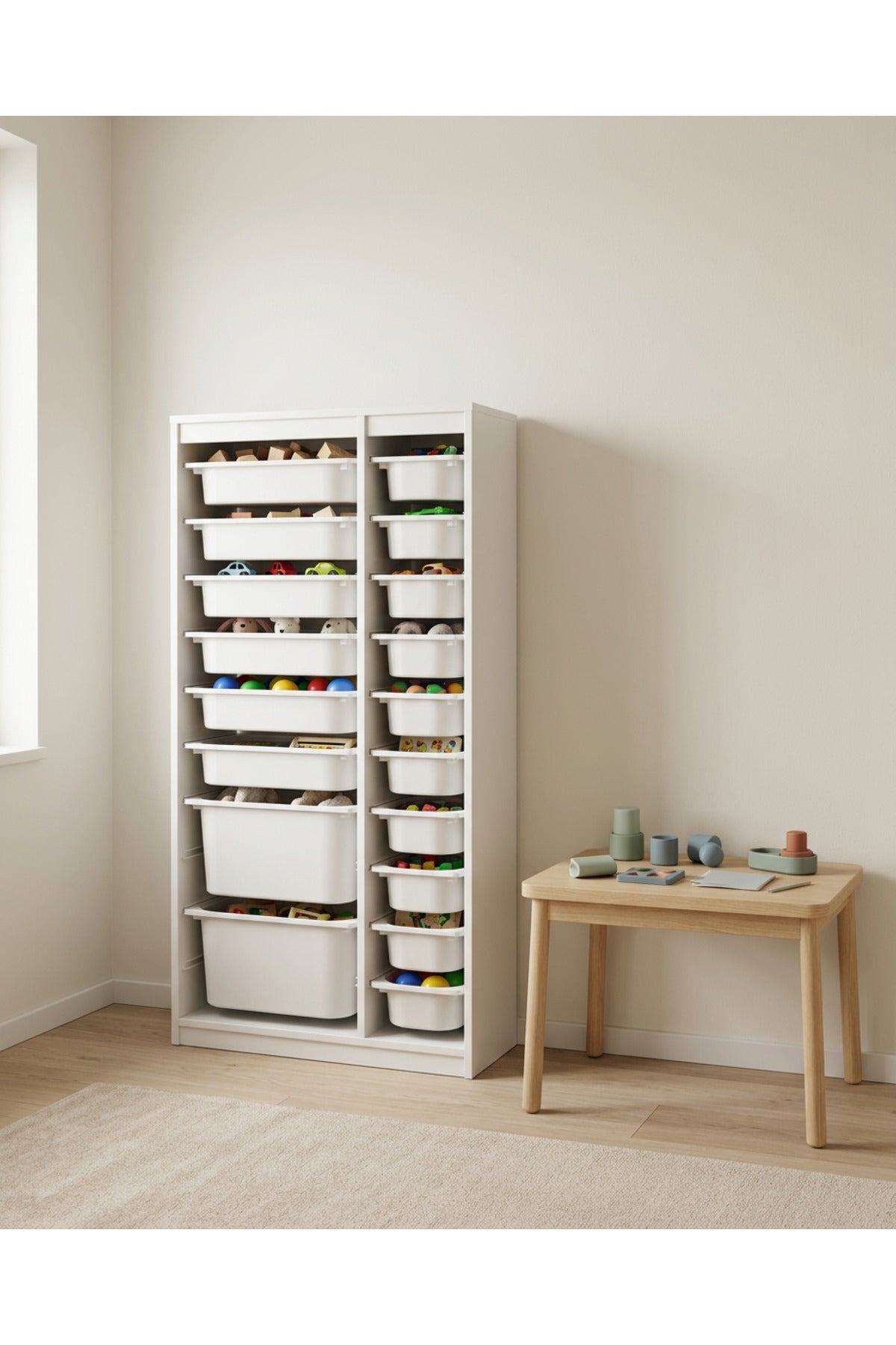 Nest 18 Sepetli Düzenleme Dolabı – 2 Büyük, 6 Orta, 10 Küçük Y:144 G:69 D:30