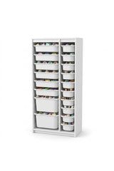 Nest 18 Sepetli Düzenleme Dolabı – 2 Büyük, 6 Orta, 10 Küçük Y:144 G:69 D:30 / Beyaz