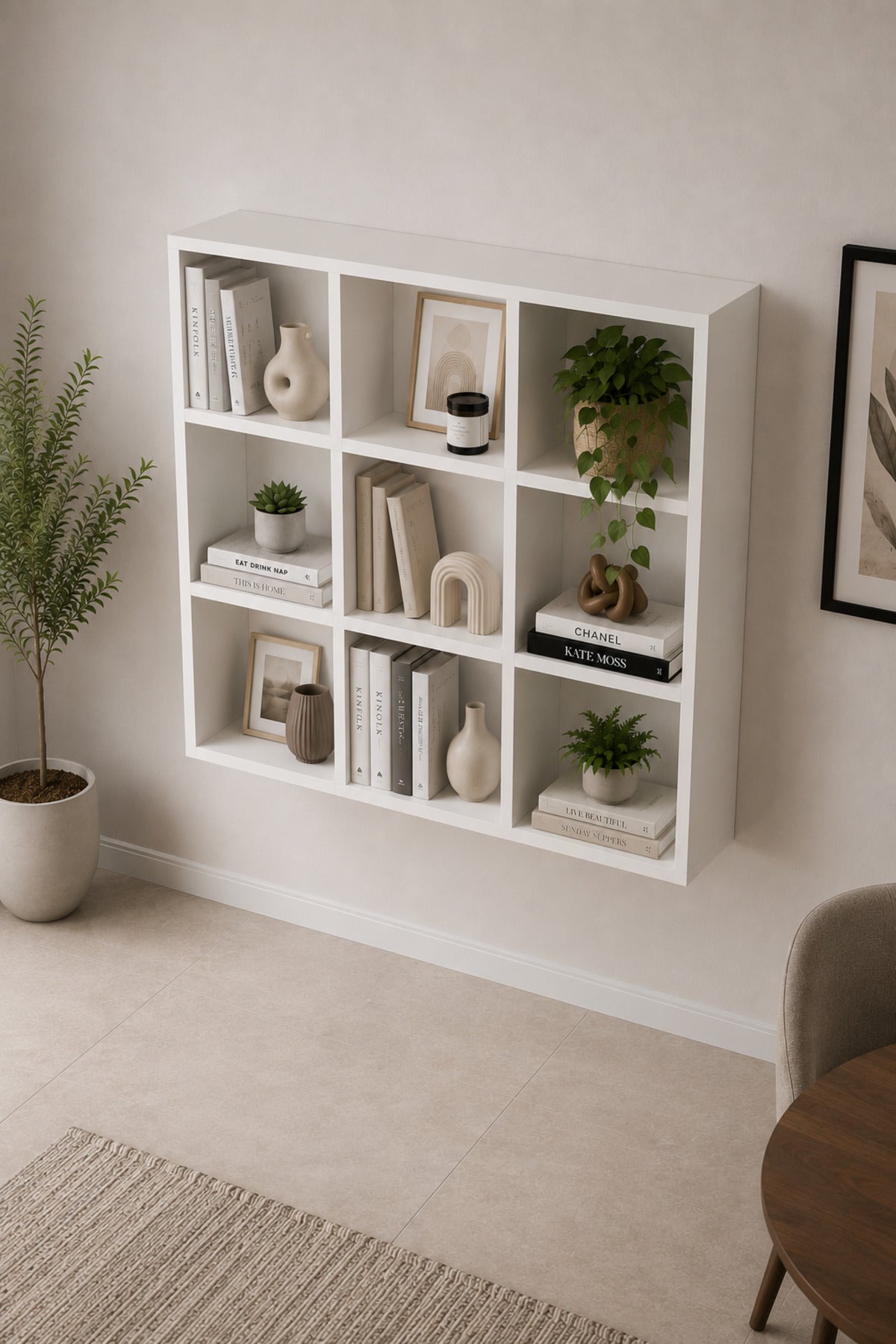 Nest 9'lu Küp Kitaplık Y:88 G:88 D:20