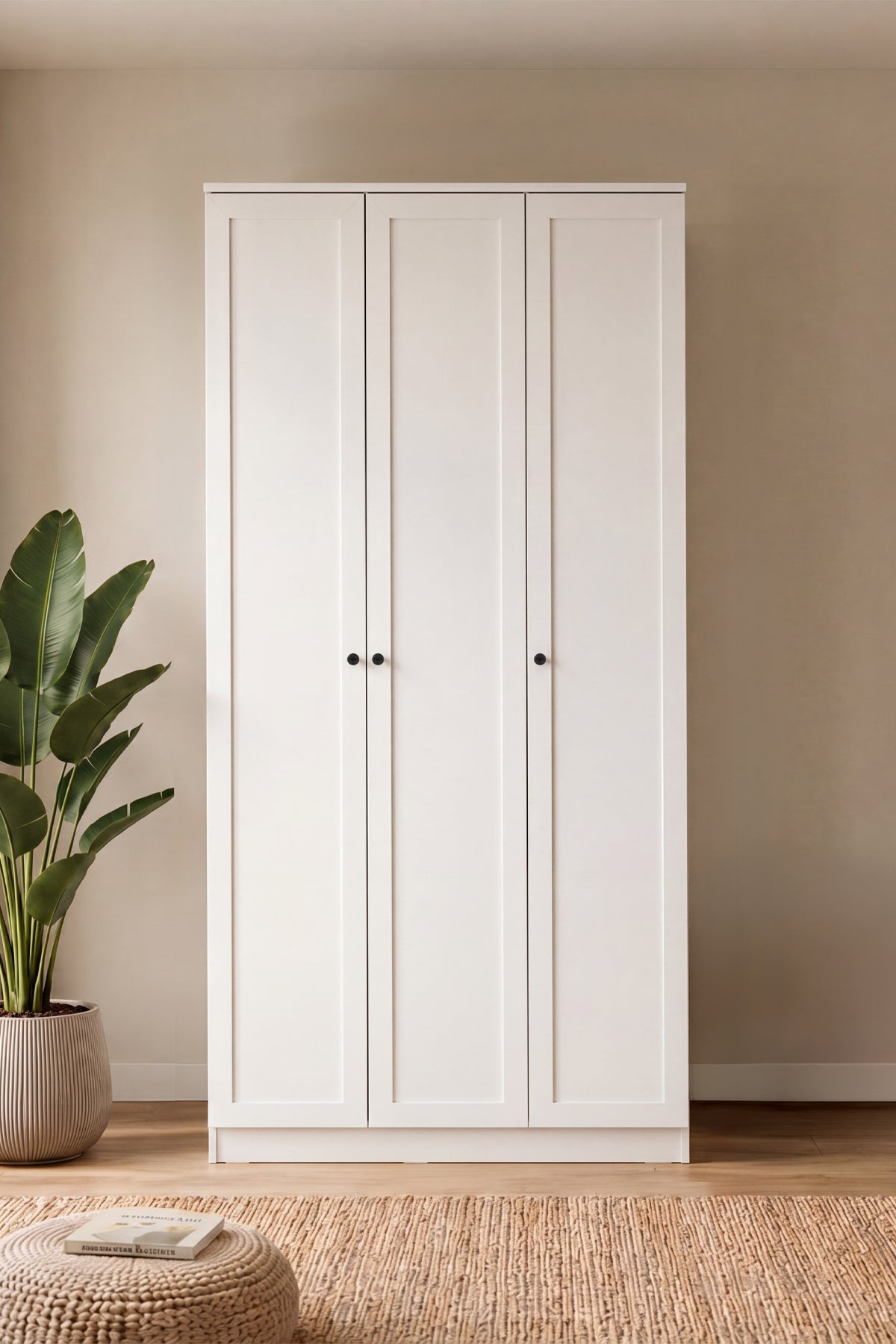 Terra 3 Kapaklı Gardırop Y:209 G:103 D:52 / Beyaz