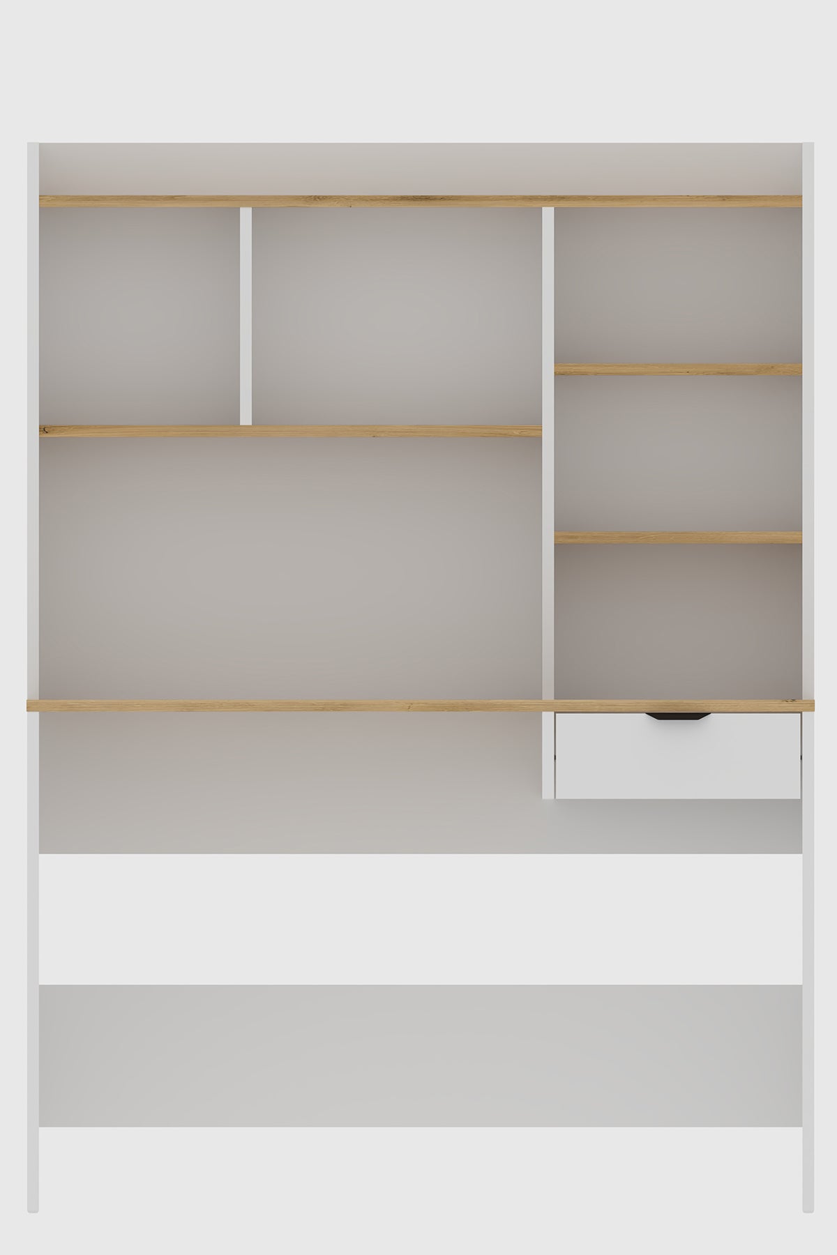 Harmony Raflı, Çekmeceli Çalışma Masası Beyaz - Cadiz - detay görsel | Sarmobi