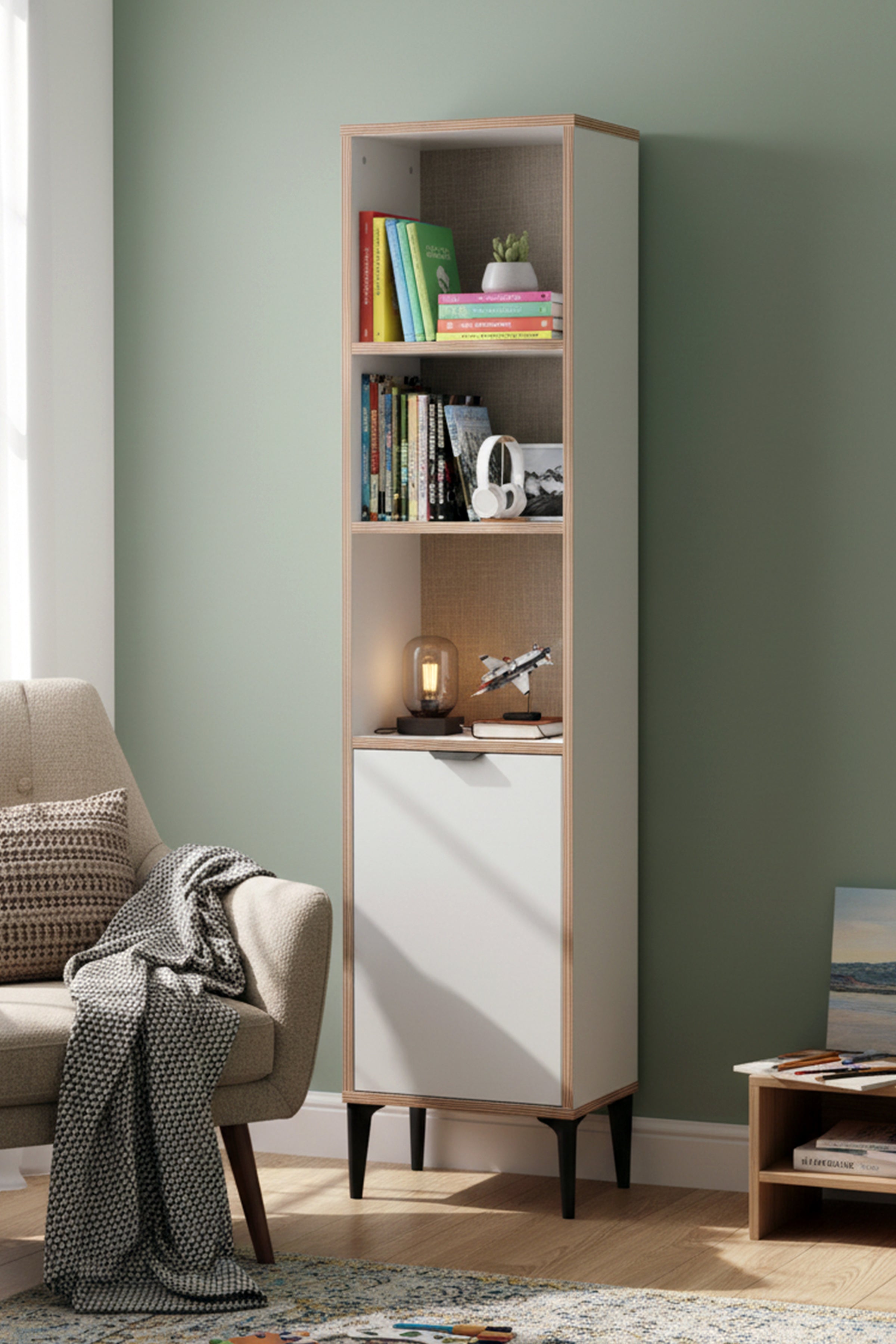 Arden 2 Kapaklı Çok Amaçlı Dolap - Beyaz | Sarmobi