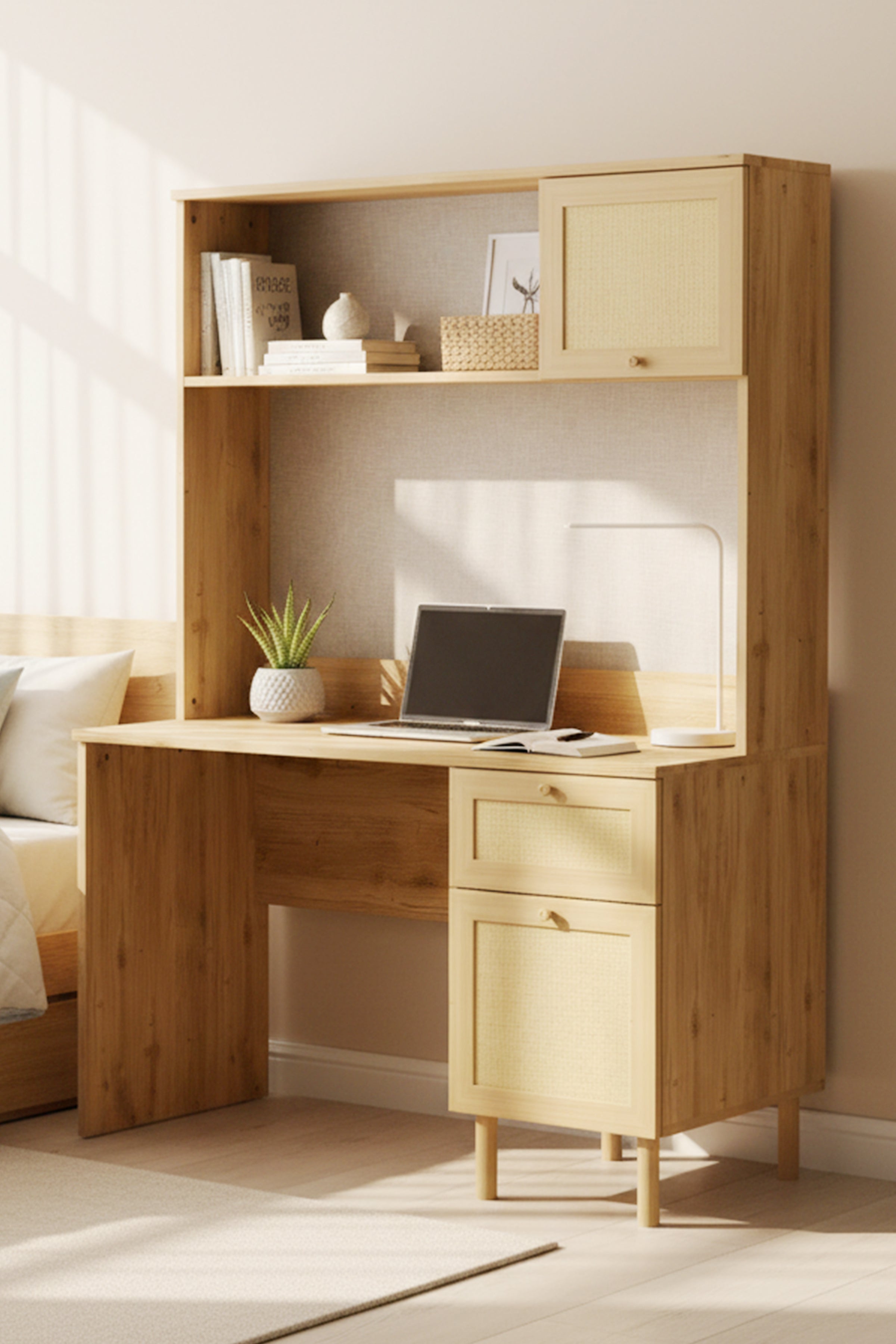 Baru Raflı Çalışma Masası - detay görsel | Sarmobi