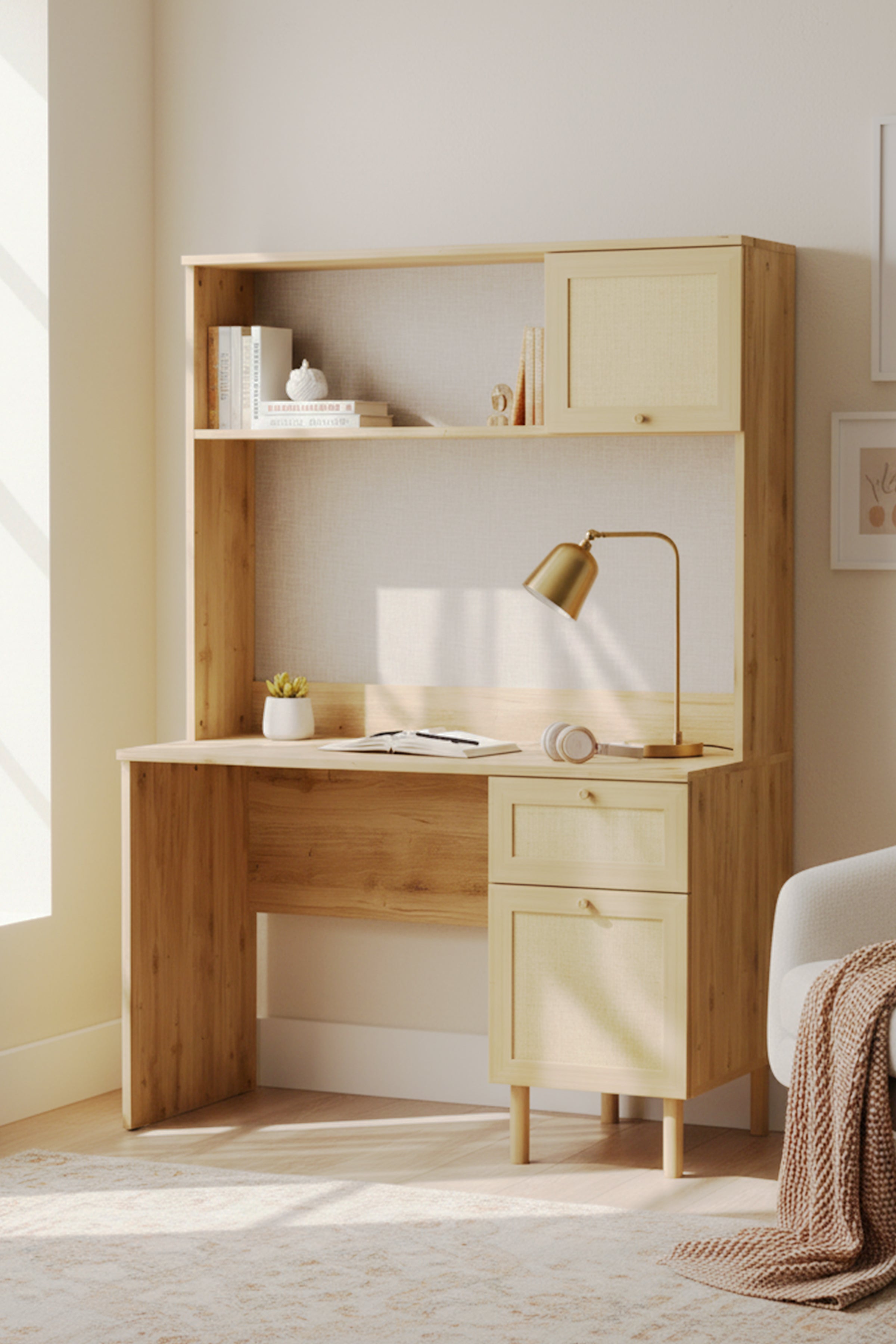 Baru Raflı Çalışma Masası | Sarmobi