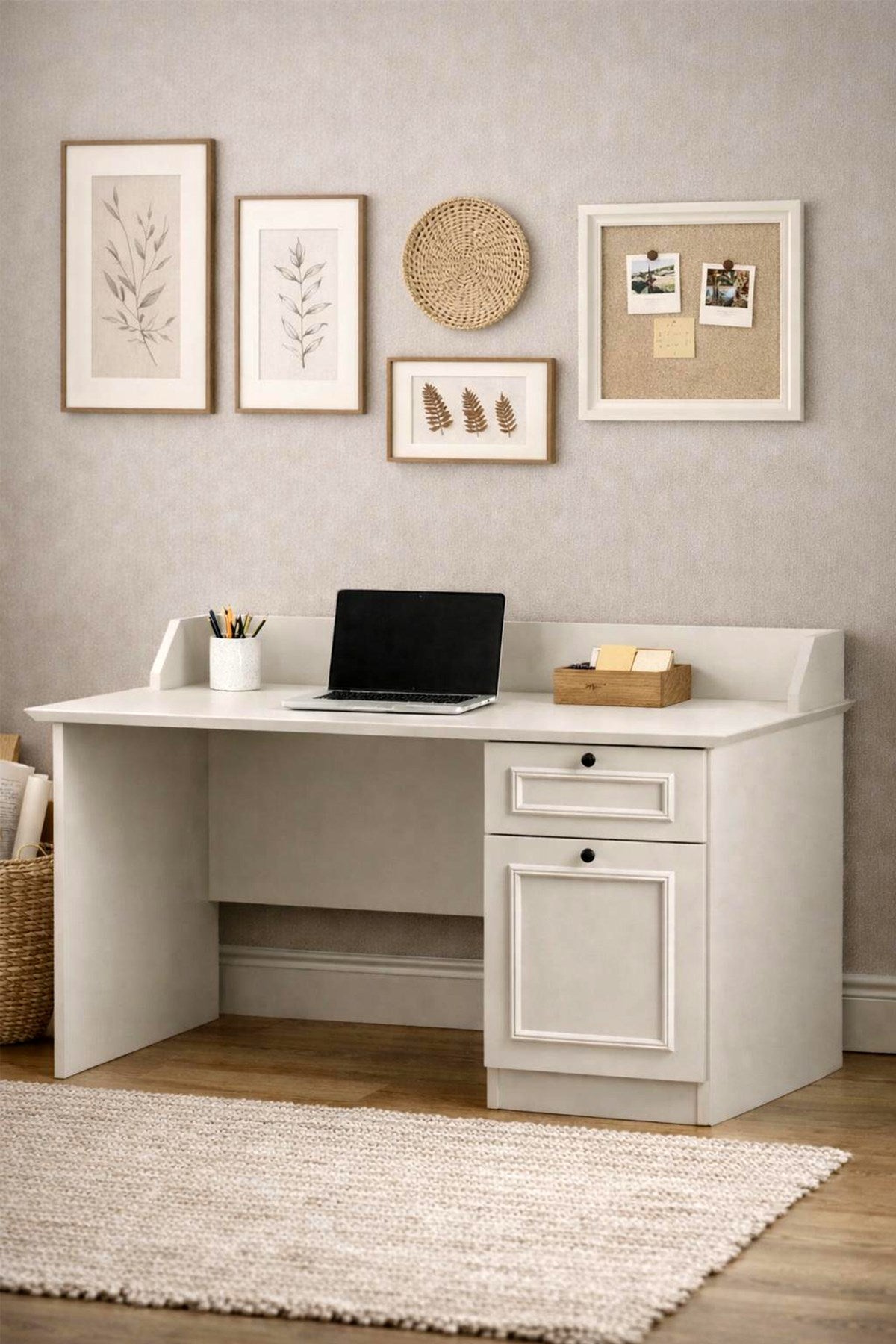 Mira Çekmeceli Çalışma Masası 120x86x65 cm Aytaşı - Country