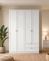 Terra 4 Kapaklı 2 Çekmeceli Gardırop/Dolap Y:210 G:137 D:52