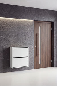 2 Kapaklı Duvara Monte Düşer Kapak Ayakkabılık Y:76 D:24 G:70 / Beyaz