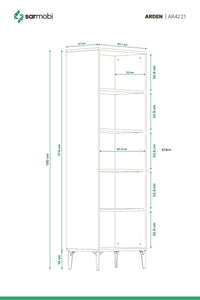Arden 2 Kapaklı Çok Amaçlı Mutfak/Kiler Dolabı 65x190x37 cm