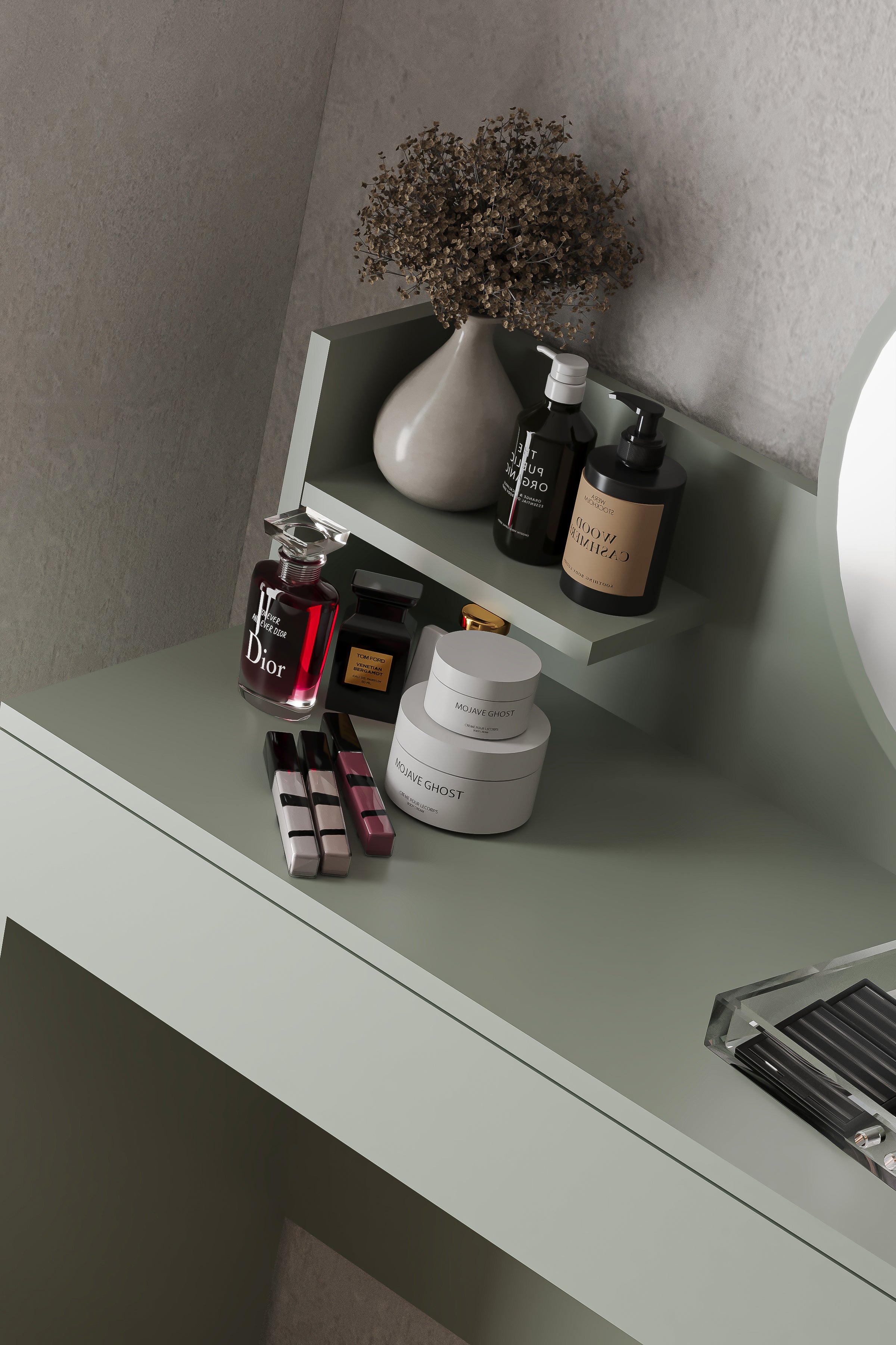 Harmony Tek Çekmeceli Makyaj Masası (Yuvarlak Aynalı) - görsel 15 | Sarmobi