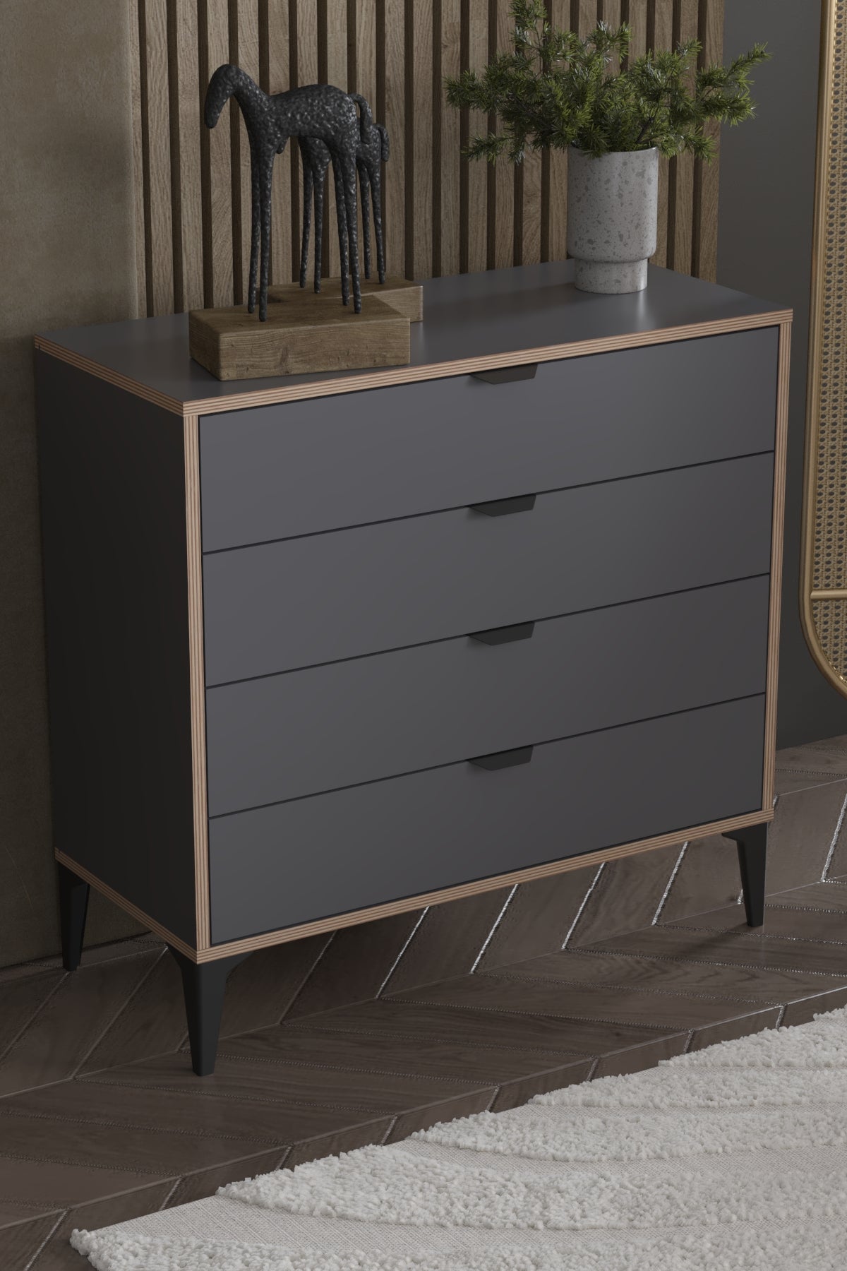 Arden 4 Çekmeceli Şifonyer - detay görsel | Sarmobi