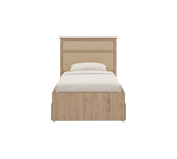 Baru Yavru Karyola 90x190 Y:27 G:200 D:96 / Cadiz Meşe