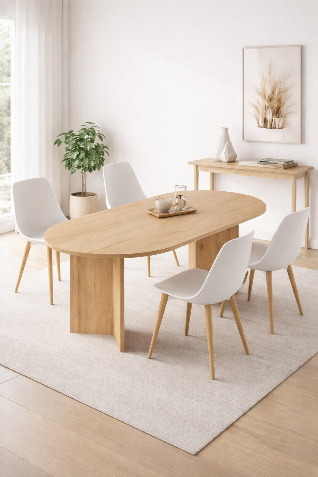 Harmony Nara (SADECE MASA) Oval Masa 180x75x90 cm Cadiz