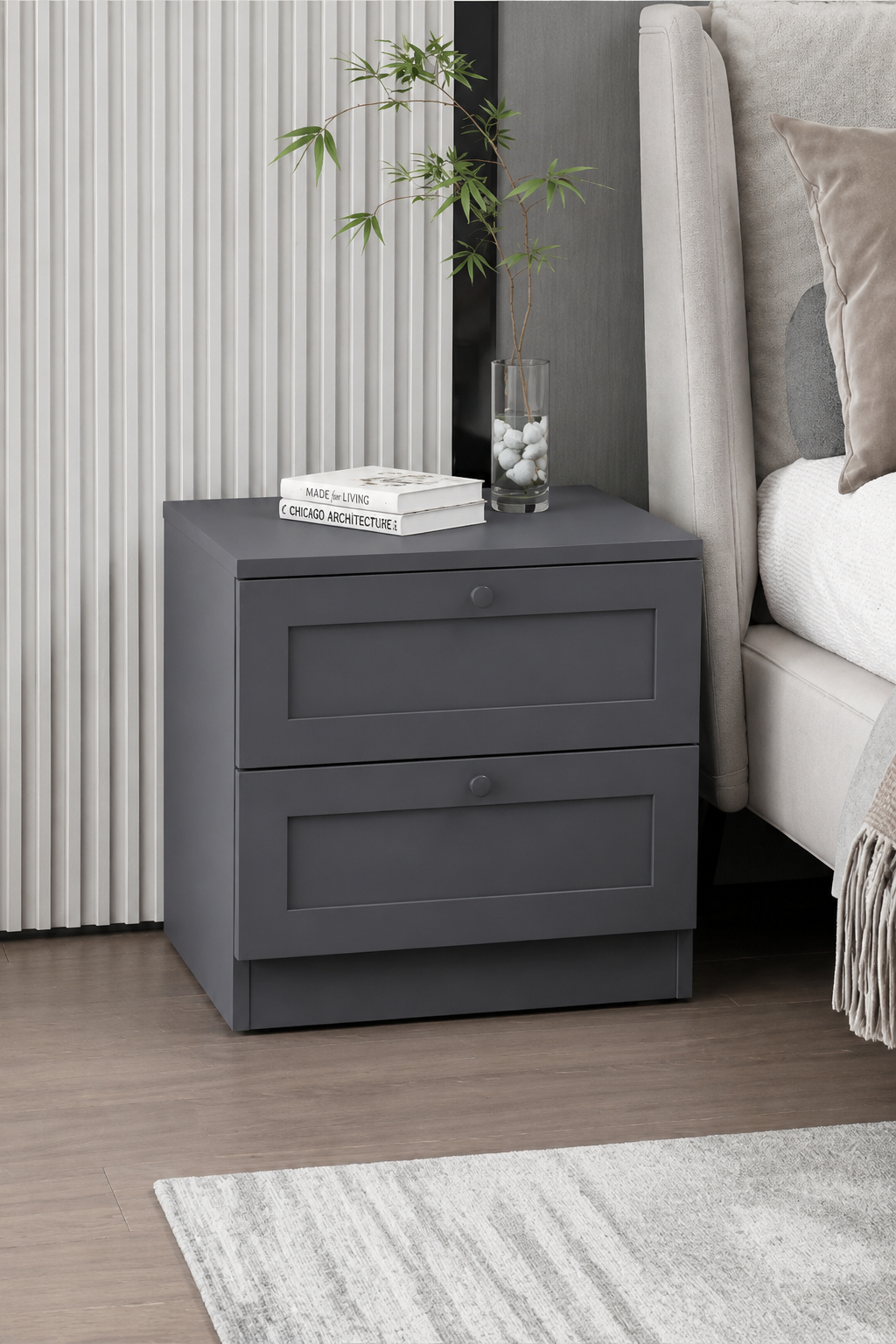 Terra 2 Çekmeceli Komodin 51x50x42 cm – Modern Tasarım