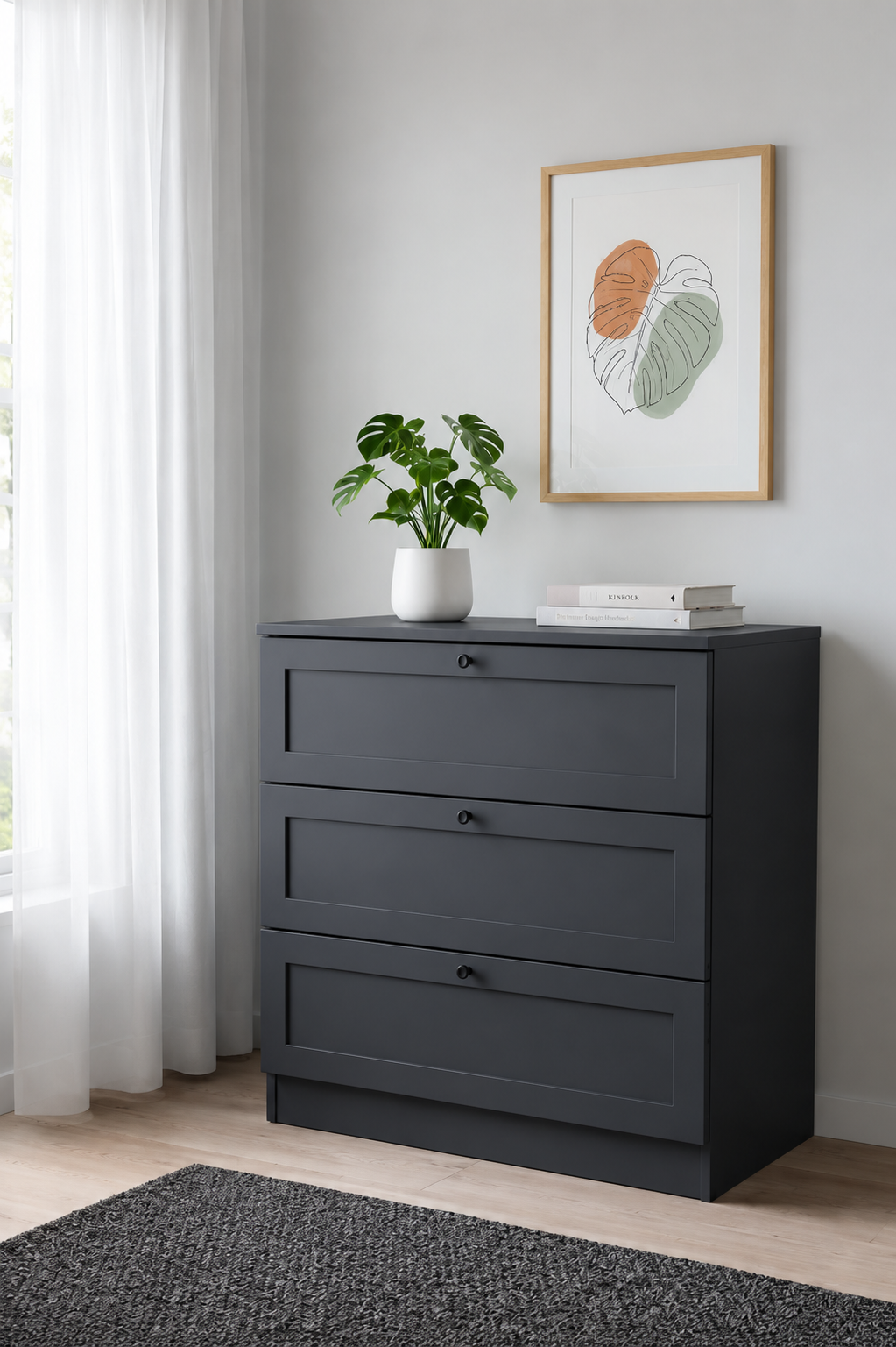 Terra 3 Çekmeceli Şifonyer 75x77x42 cm – Modern Tasarım