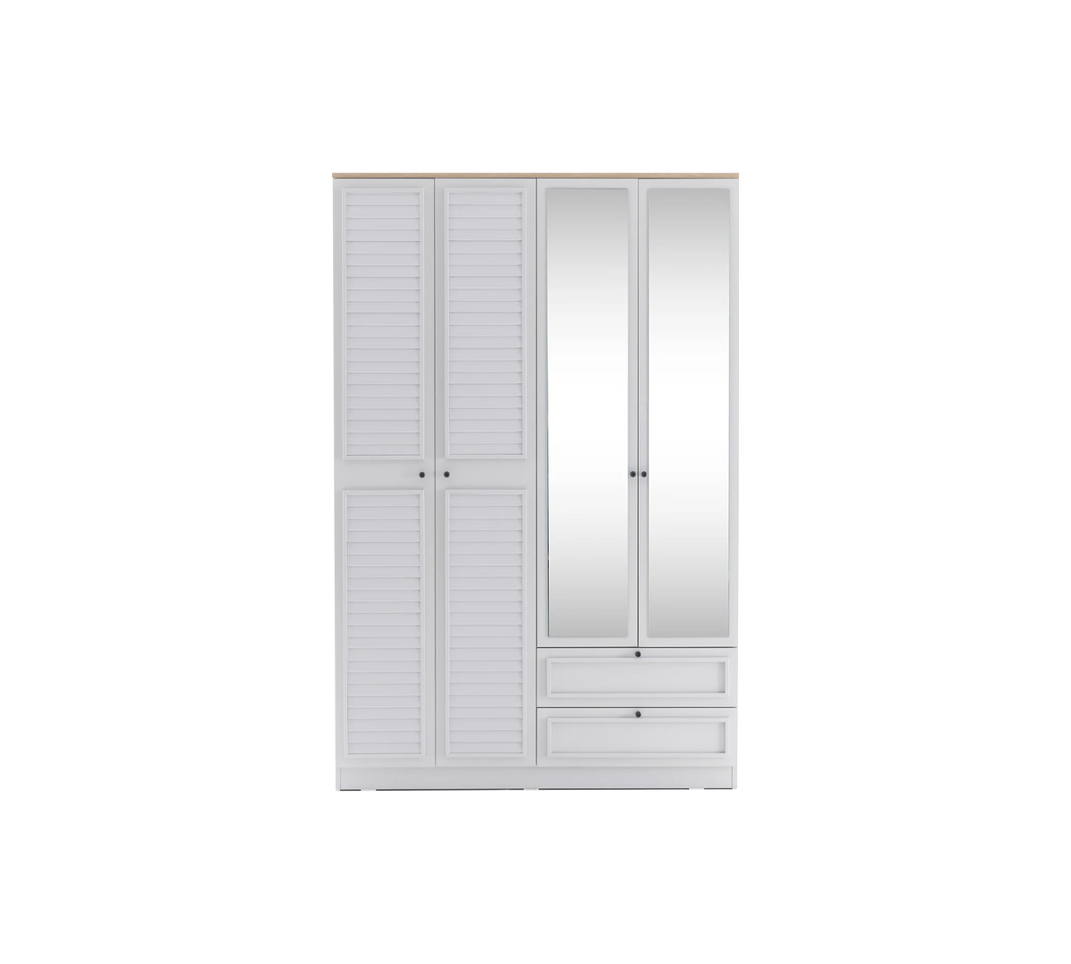 Taiga 4 Kapaklı 2 Çekmeceli Gardırop/Dolap Y:210 G:137 D:52