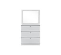 Terra Aynalı Şifonyer Y:139 G:75 D:42 / Beyaz