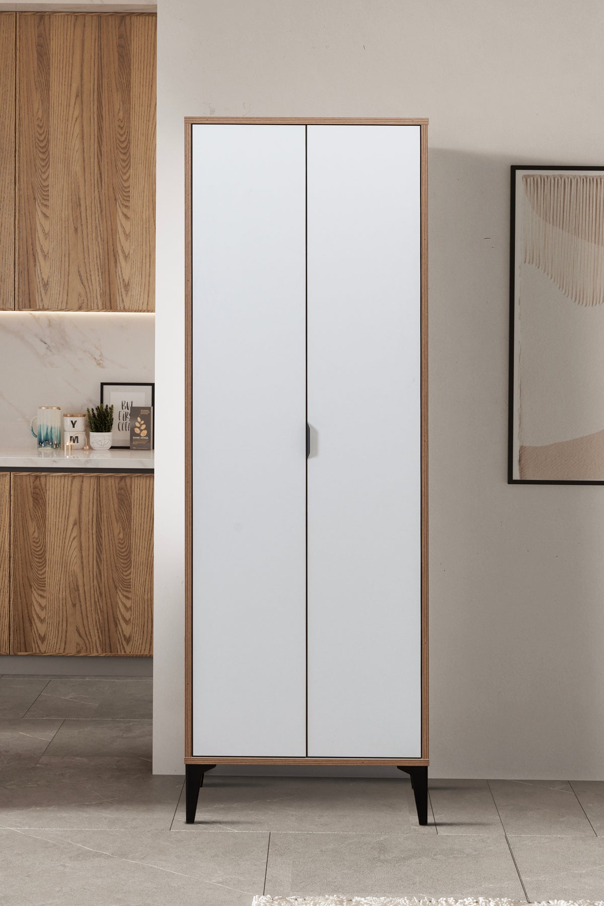 Arden 2 Kapaklı Çok Amaçlı Dolap - Beyaz - Sarmobi
