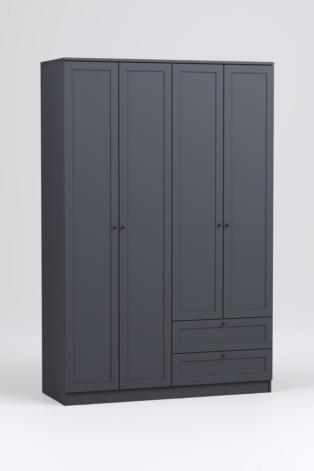Terra 4 Kapaklı 2 Çekmeceli Gardırop/Dolap 137x210x52 cm – Modern Tasarım - görsel 4 | Sarmobi