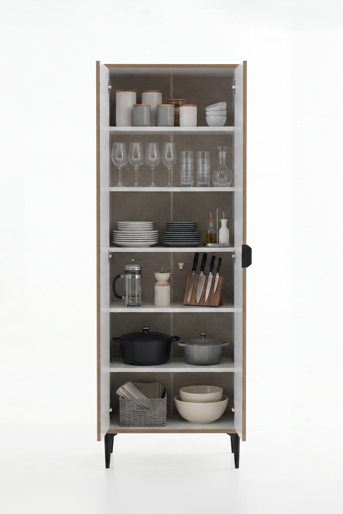 Arden 2 Kapaklı Çok Amaçlı Mutfak/Kiler Dolabı Y:190 G:65 D:37
