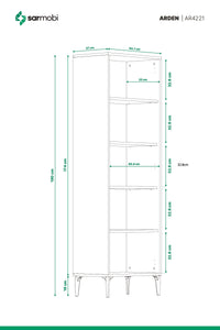 Arden 2 Kapaklı Çok Amaçlı Mutfak/Kiler Dolabı Y:190 G:65 D:37