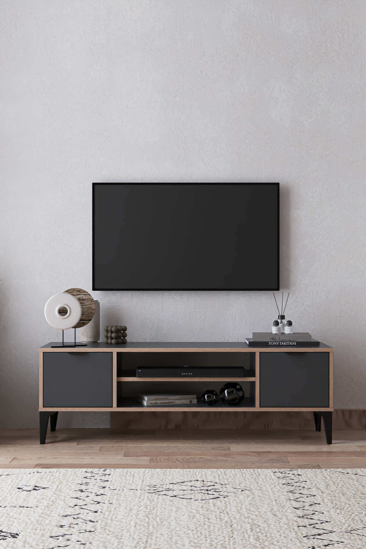 Arden 2 Kapaklı TV Ünitesi Y:46 G:140 D:35