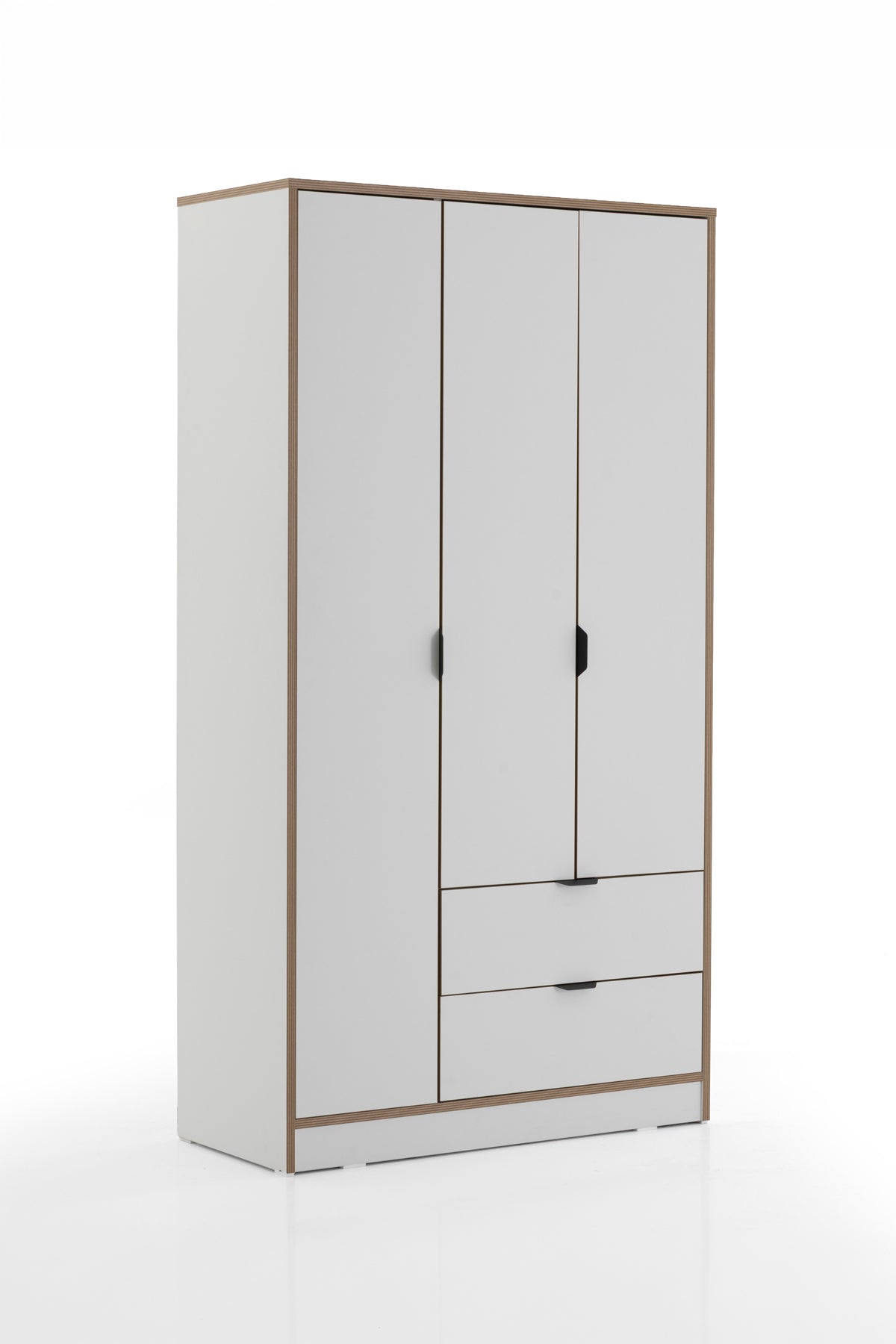 Arden 3 Kapaklı 2 Çekmeceli Gardırop/Dolap Y:182 G:97 D:44