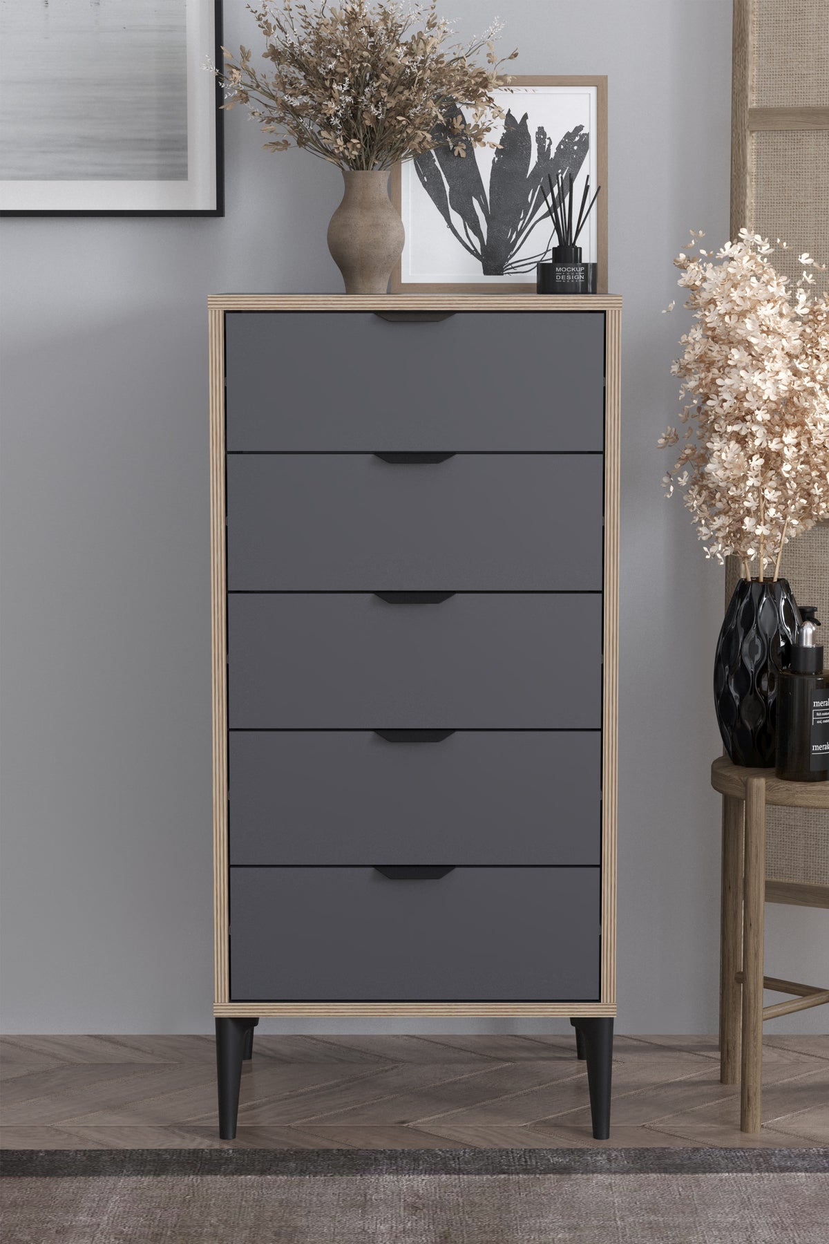 Arden 5 Çekmeceli Şifonyer/Çamaşırlık Y:105 G:50 D:40