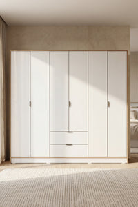 Arden 6 Kapaklı 2 Çekmeceli Gardırop/Dolap Y:182 G:190 D:44