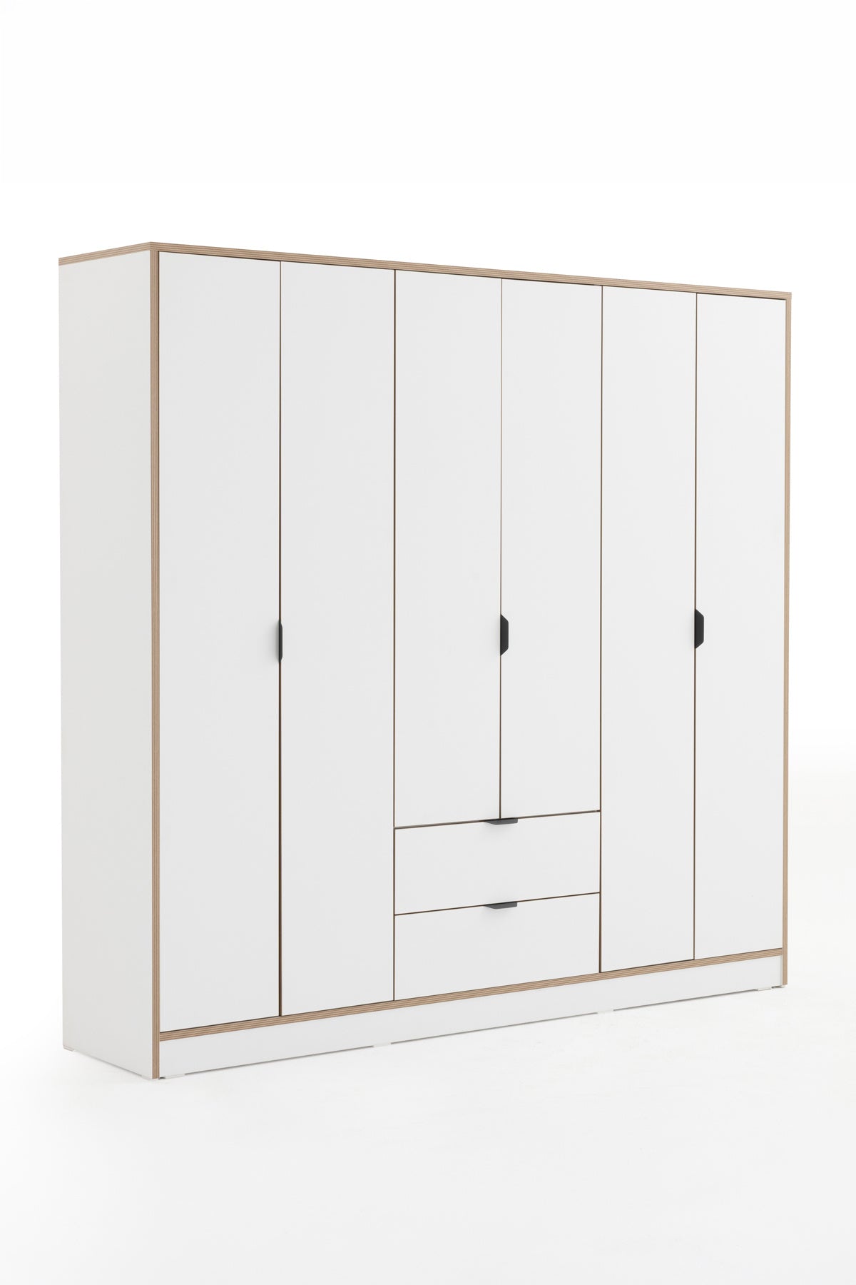 Arden 6 Kapaklı 2 Çekmeceli Gardırop/Dolap Y:182 G:190 D:44