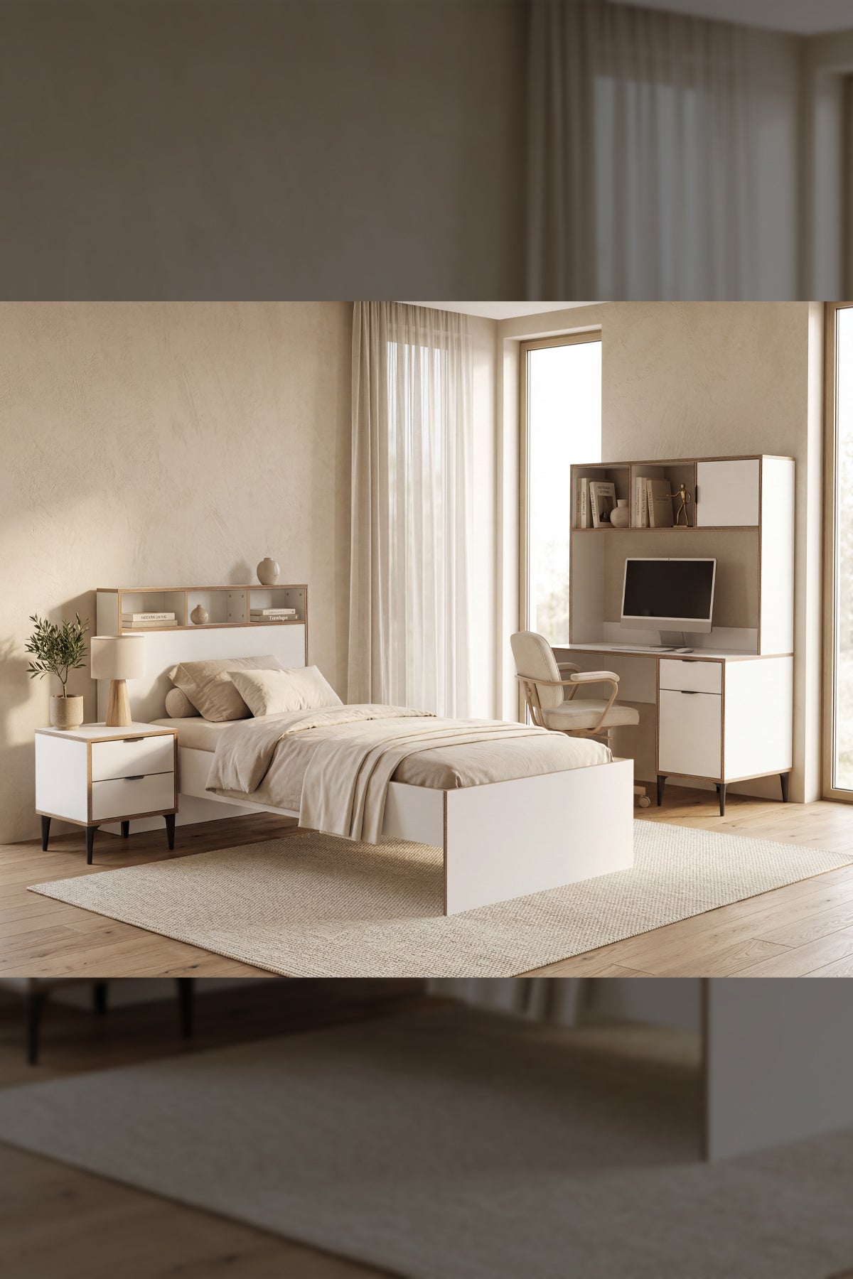 Arden Raflı Çalışma Masası Y:174 G:120 D:60