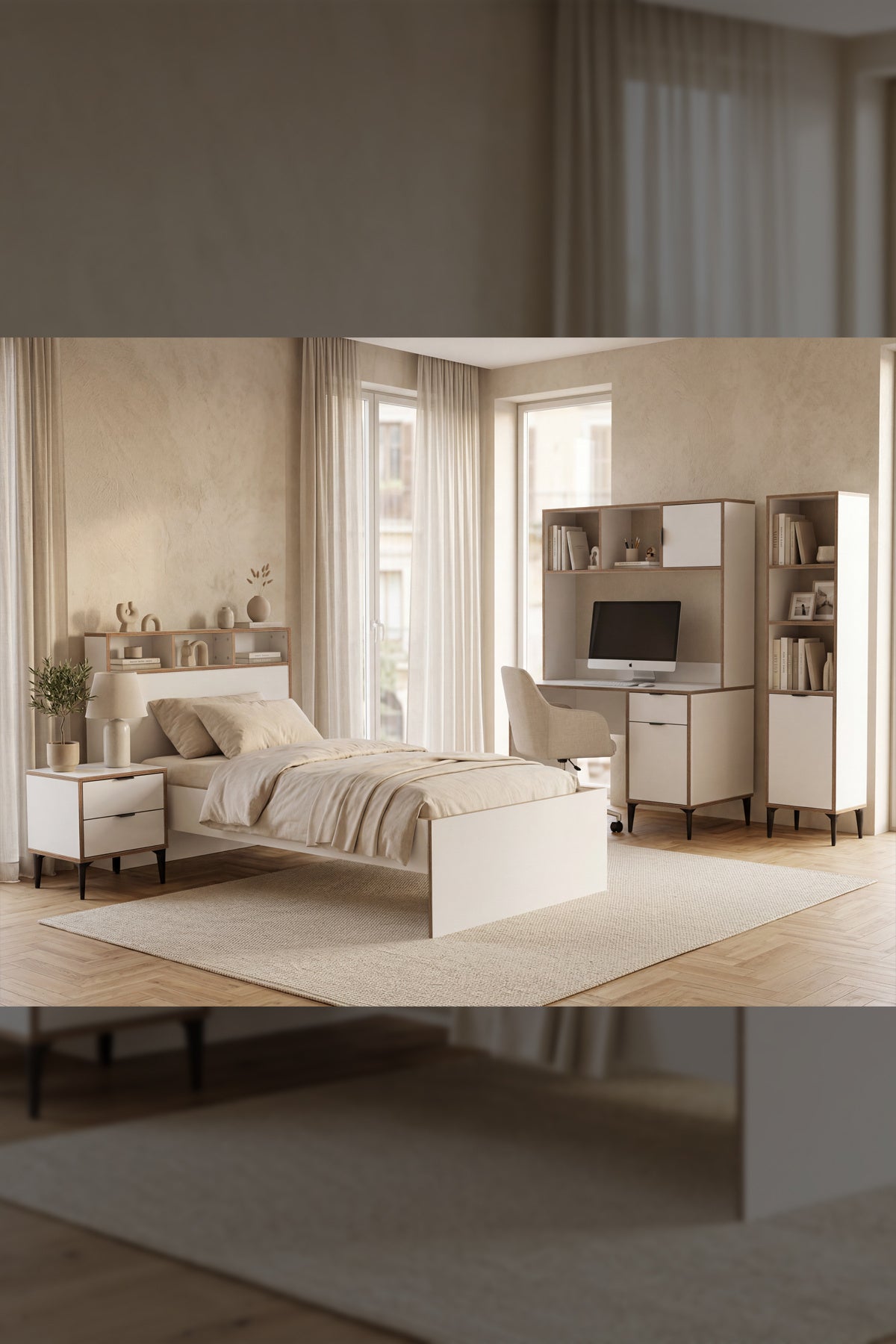 Arden Raflı Çalışma Masası Y:174 G:120 D:60