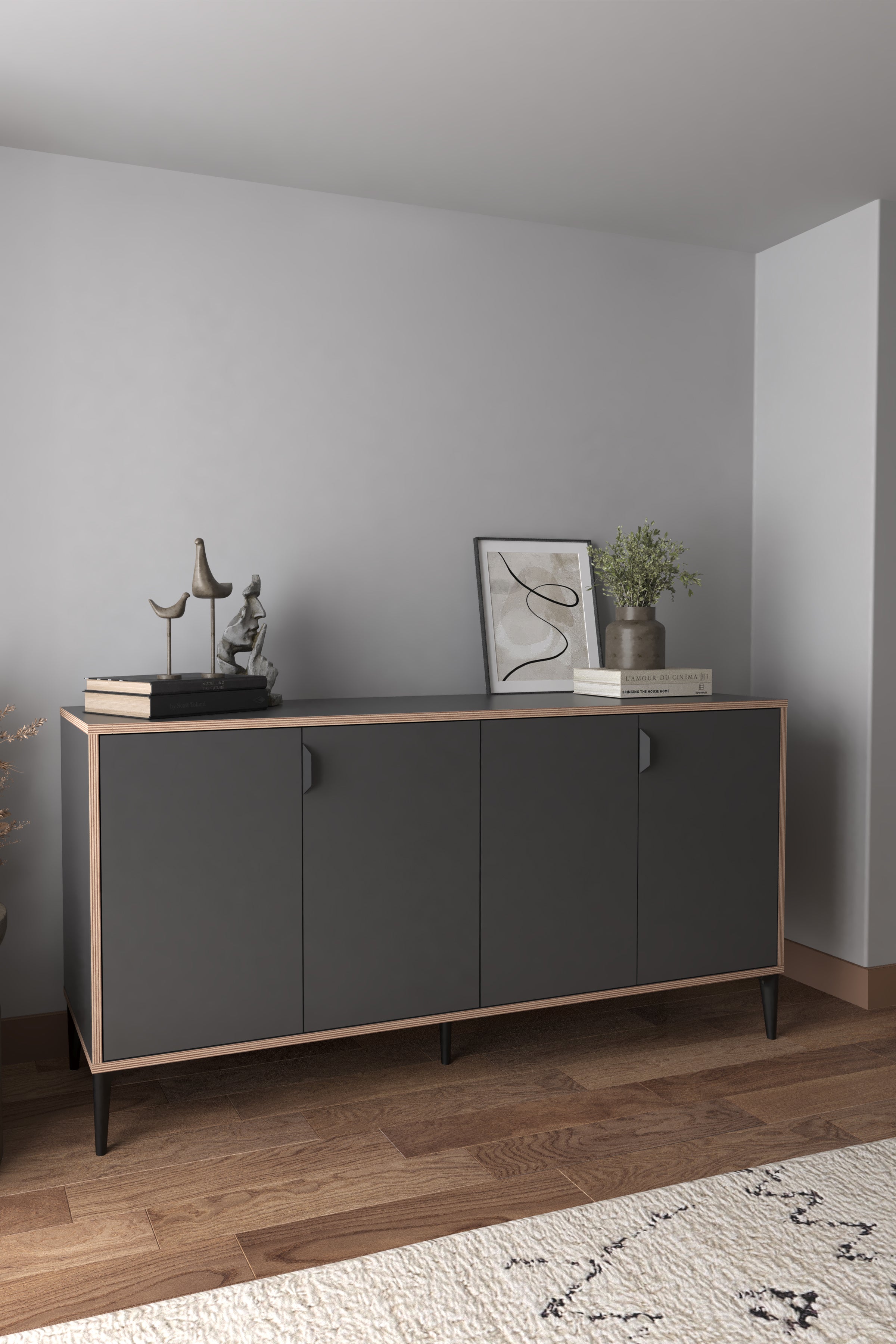Arden 2 Kapaklı Çok Amaçlı Dolap - Beyaz | Sarmobi