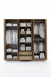 Baru 6 Kapaklı 2 Çekmeceli Gardırop