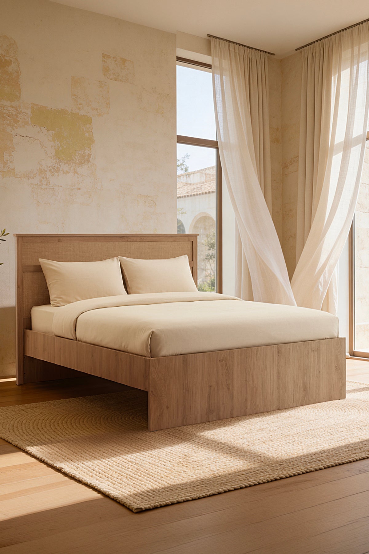 Baru Karyola 160x200 Y:120 G:180 D:206 / Cadiz Meşe