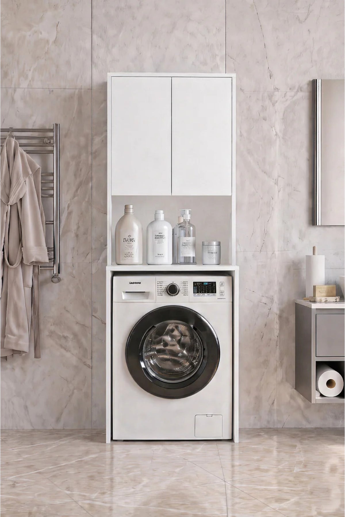 Harmony Çamaşır ve Kurutma Makinesi Dolabı Tek Çekmeceli Y:190 G:67 D:60
