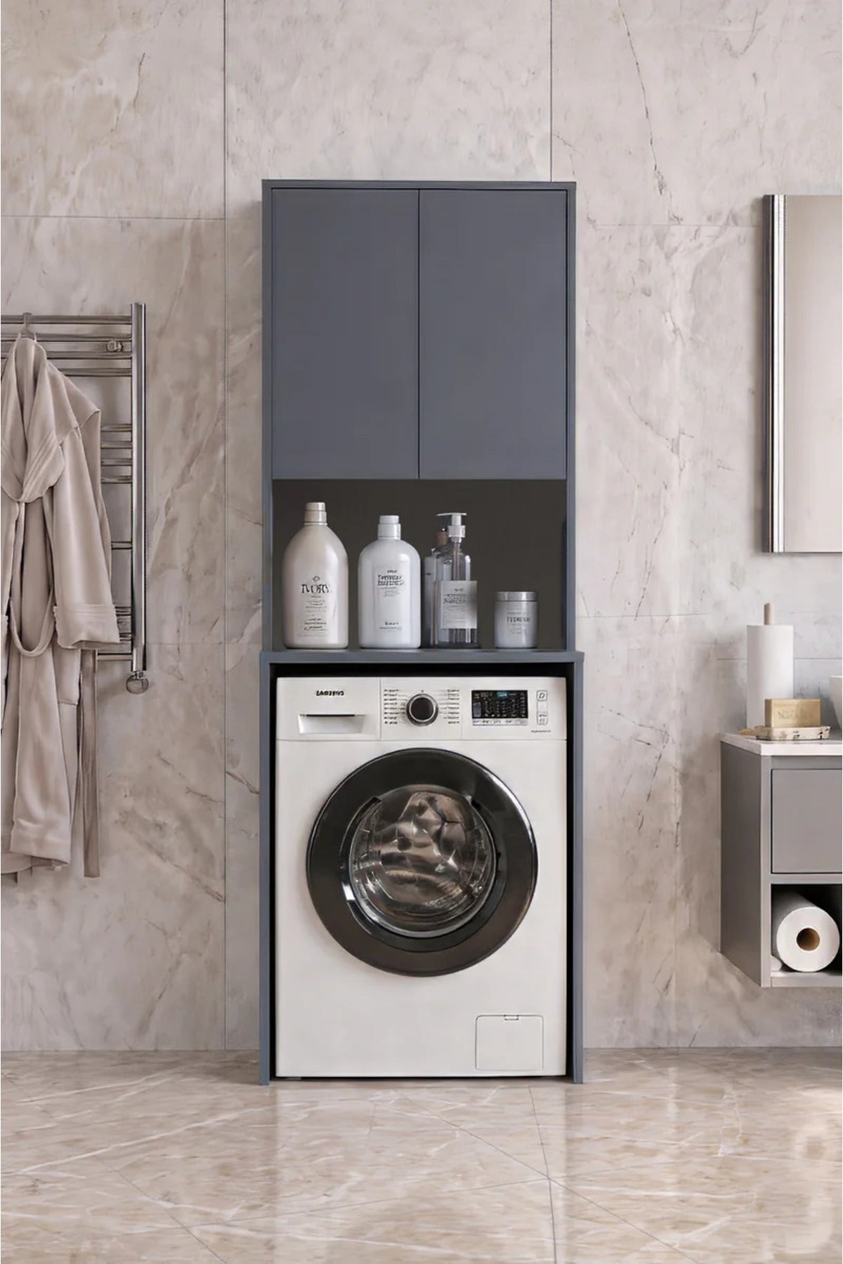 Harmony Çamaşır ve Kurutma Makinesi Dolabı Tek Çekmeceli Y:190 G:67 D:60