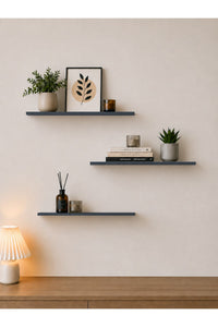 Harmony 3 Raflı Gizli Monte Uçan Raf 50*15 cm Antrasit
